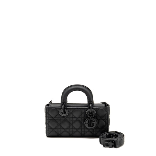 Dior Small Lady D-Joy Purse Black Ultramatte Calfskin So Black