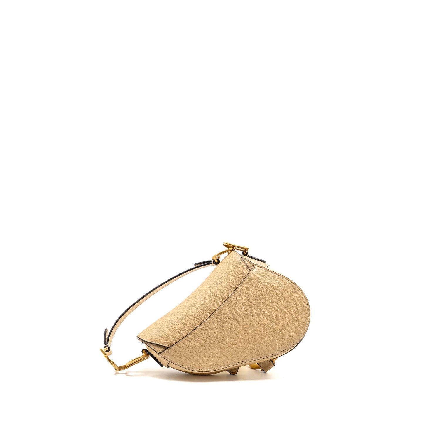 Dior Mini Saddle Purse Calfskin Beige