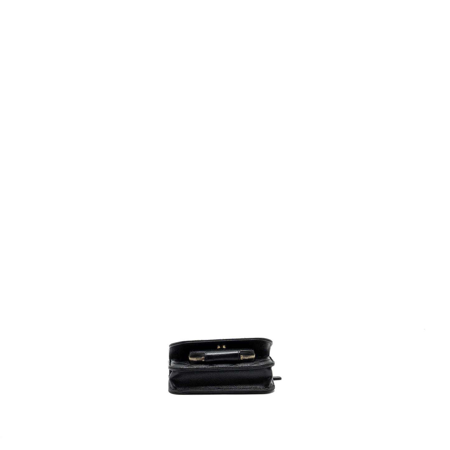 Chanel mini business affinity flap bag with chain caviar black L (microchip)