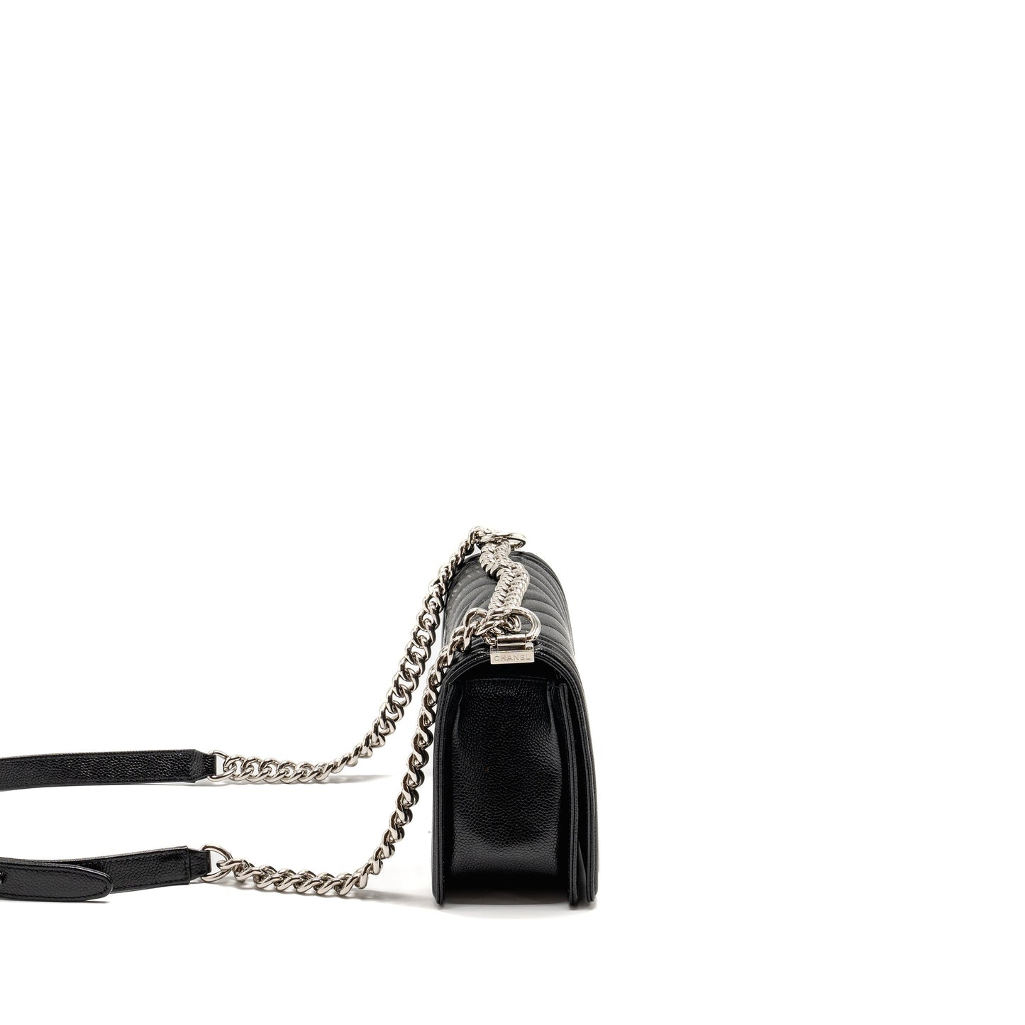 Chanel Chevron Medium Boy Bag caviar black