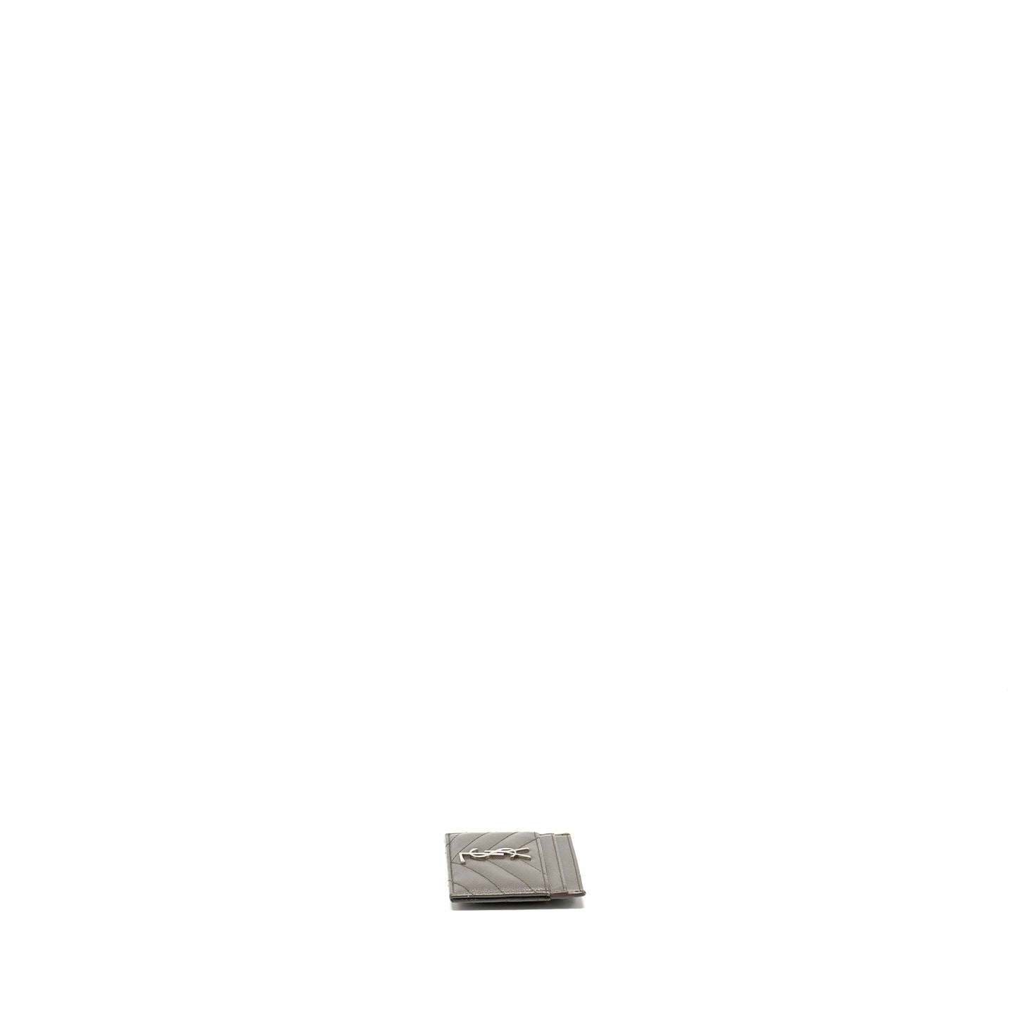 Saint Laurent card holder calfskin grey