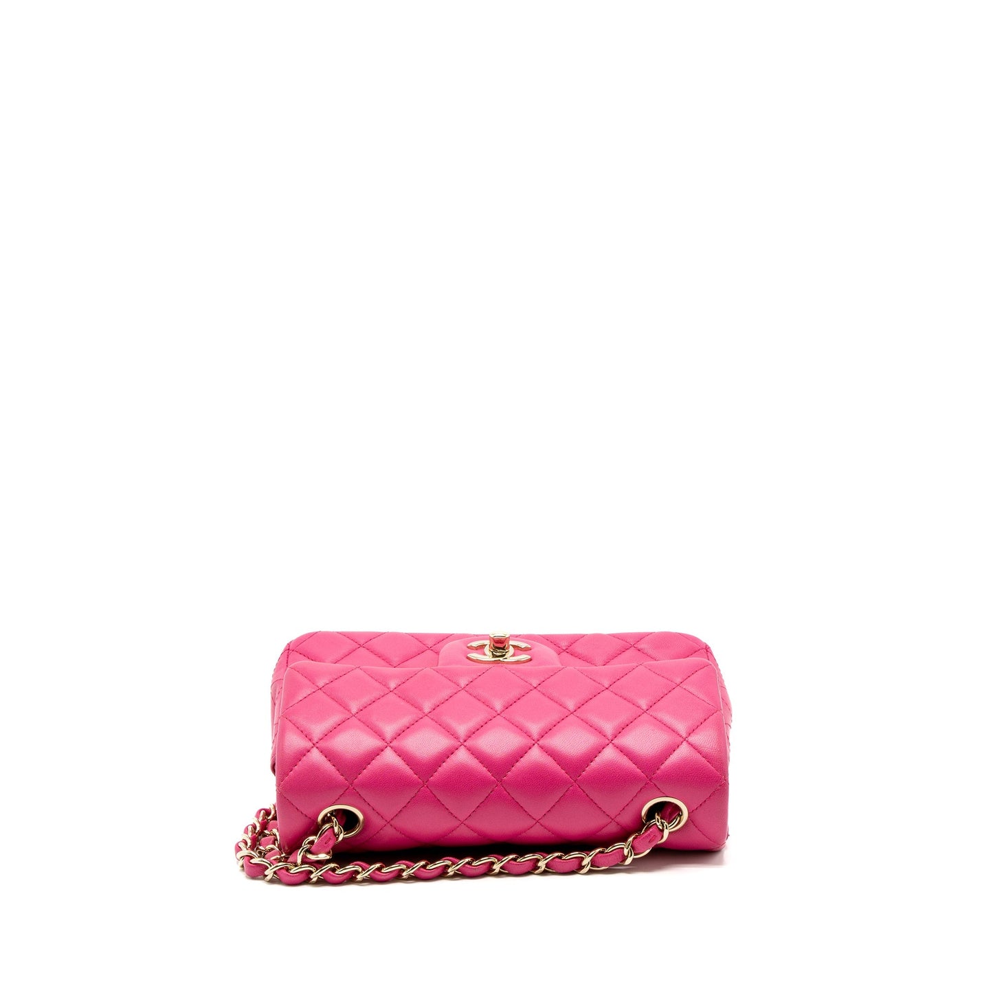 Chanel Mini Rectangular Flap Bag Lambskin Pink L