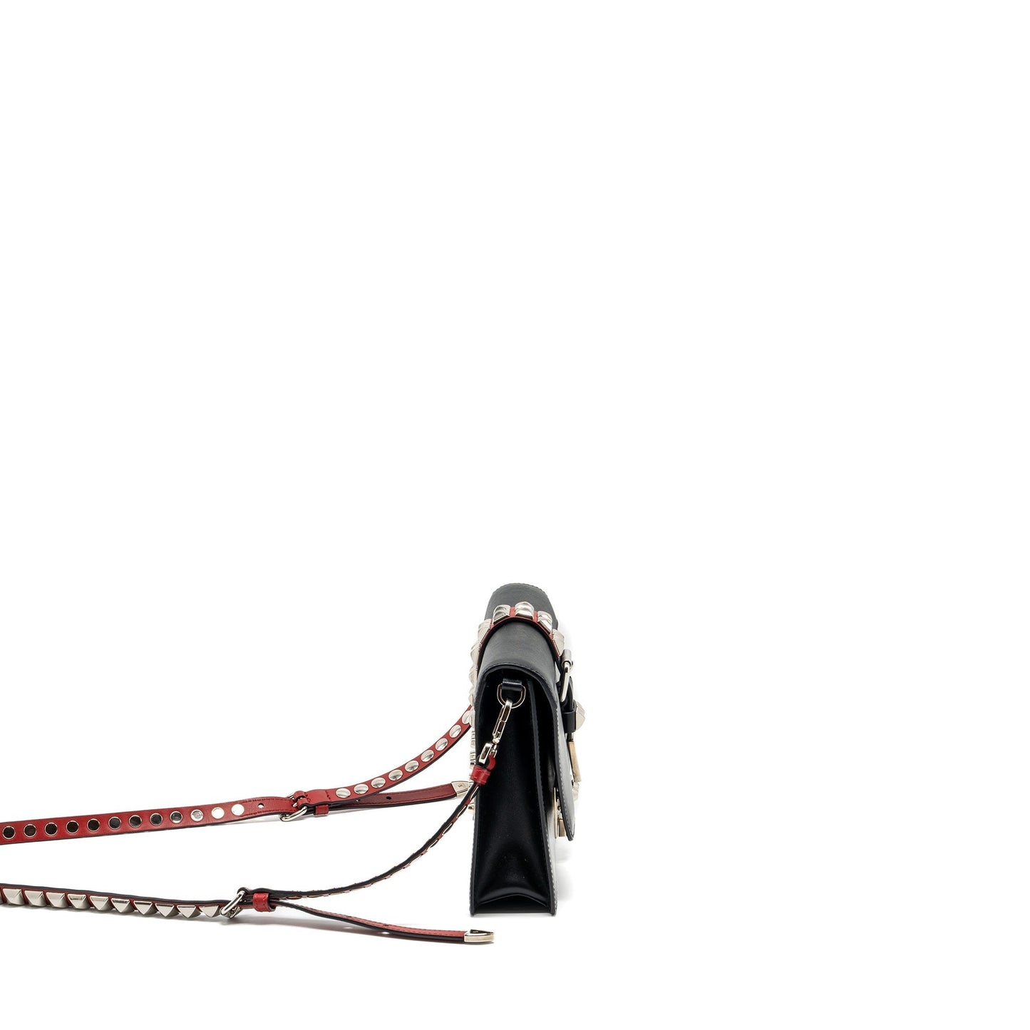 Prada Electra city flap Purse calfskin black / red