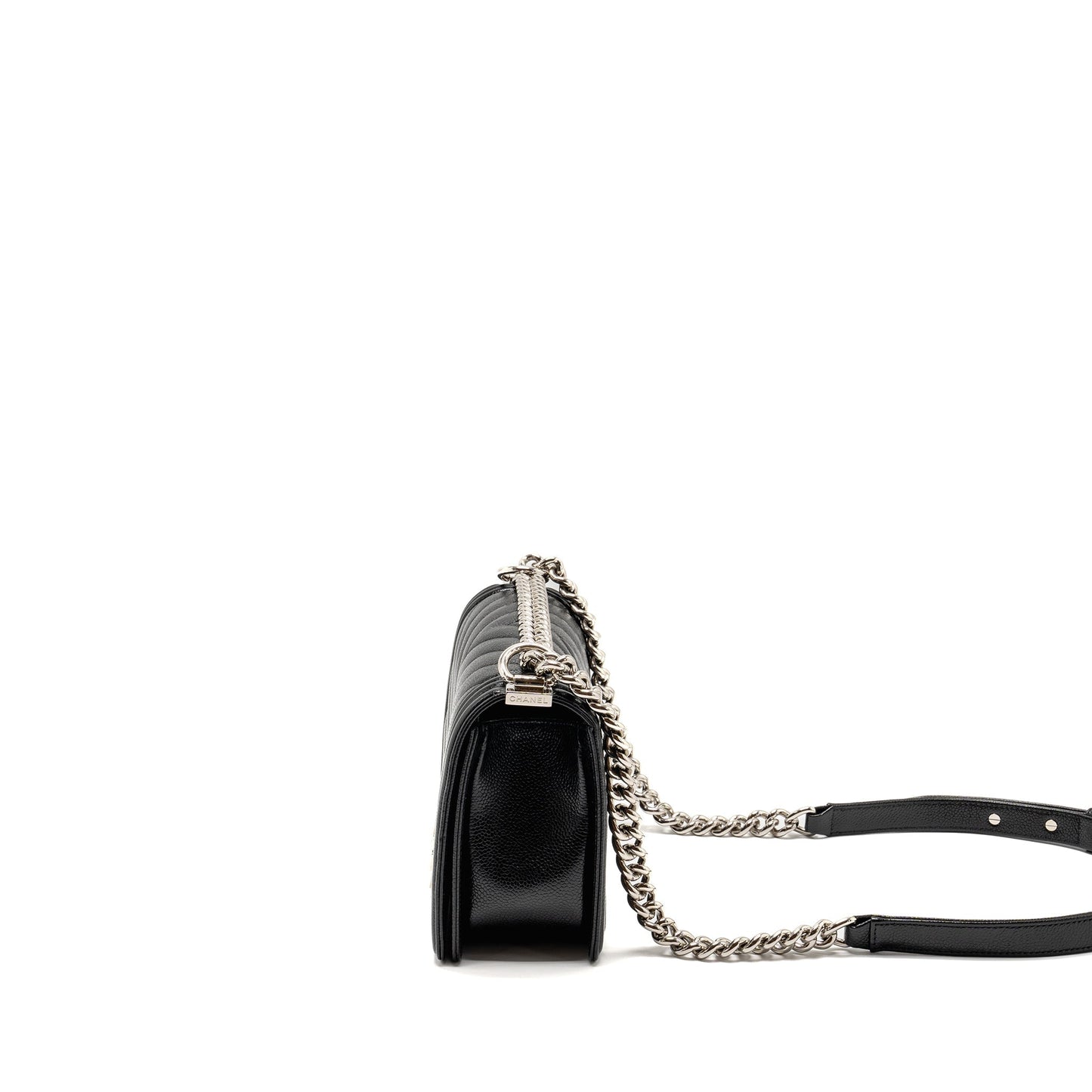 Chanel Chevron Medium Boy Bag caviar black