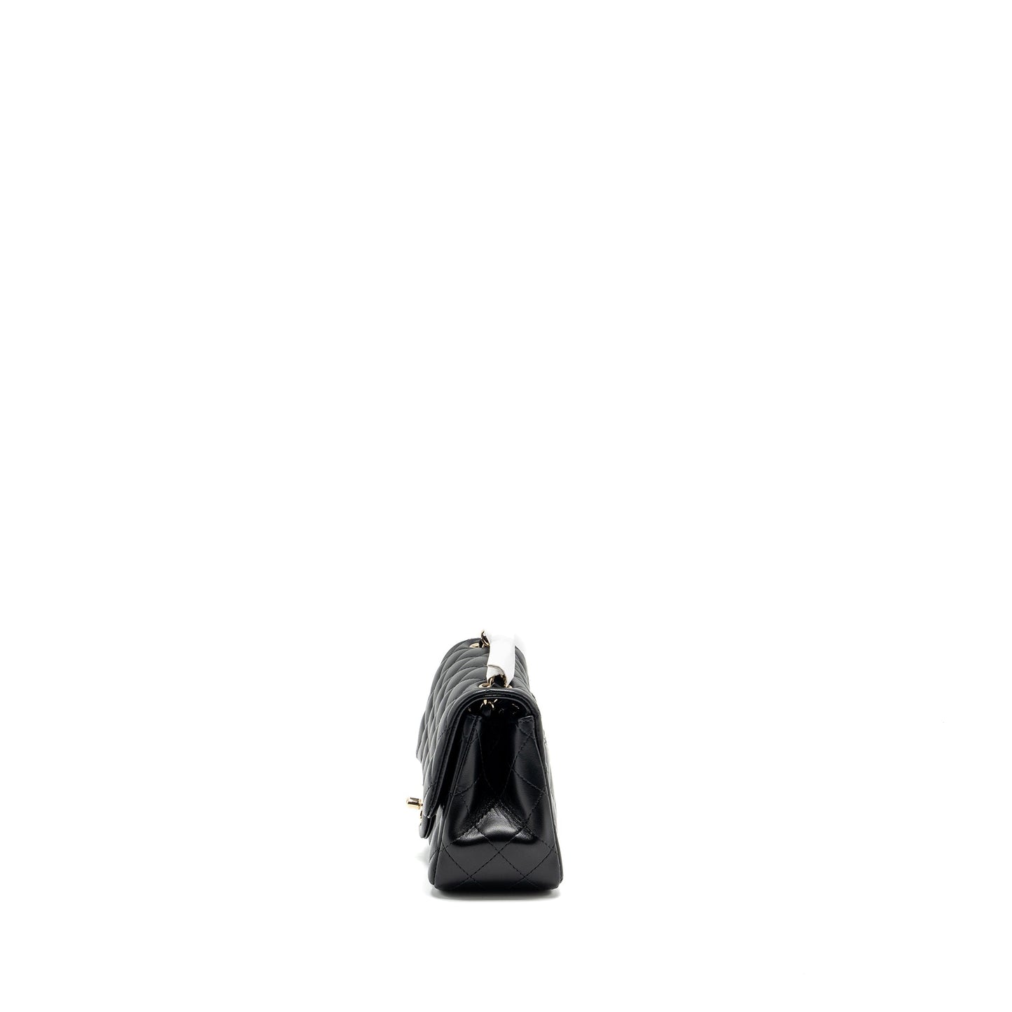Chanel mini square flap bag lambskin black L (microchip)