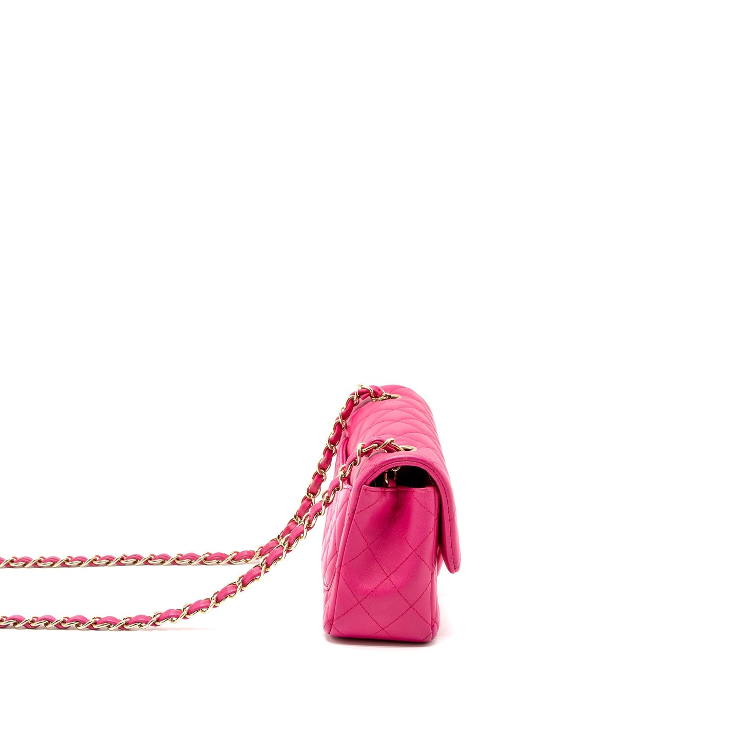 Chanel Mini Rectangular Flap Bag Lambskin Pink L
