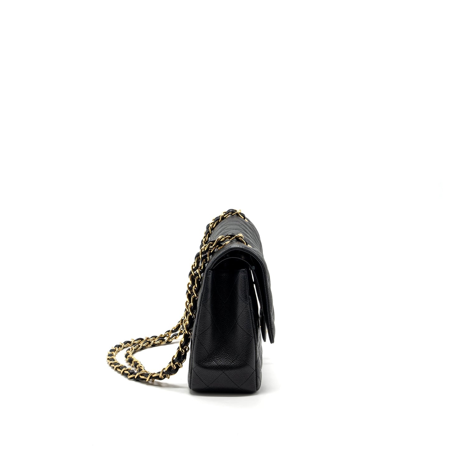 Chanel jumbo classic double flap bag caviar Black