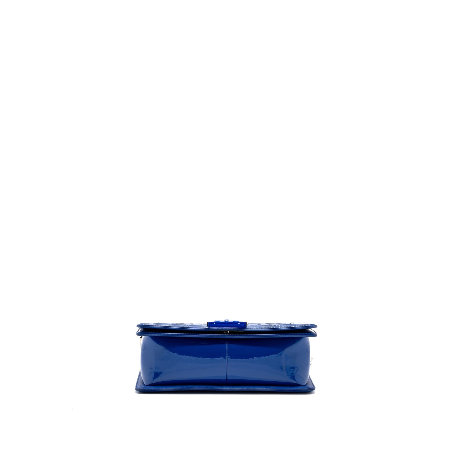 Chanel Medium Boy Bag Patent Dark Blue