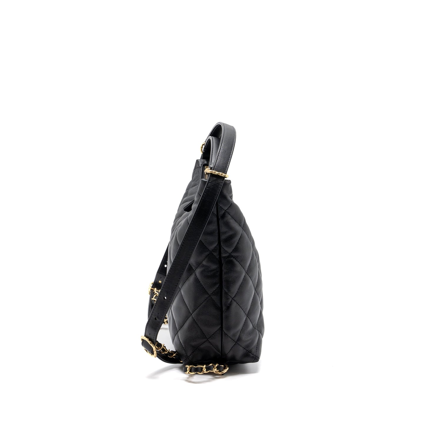 Chanel 22B hobo bag lambskin black  (microchip)