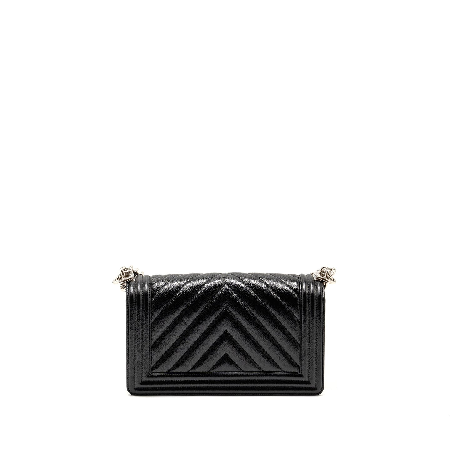 Chanel Chevron Medium Boy Bag caviar black