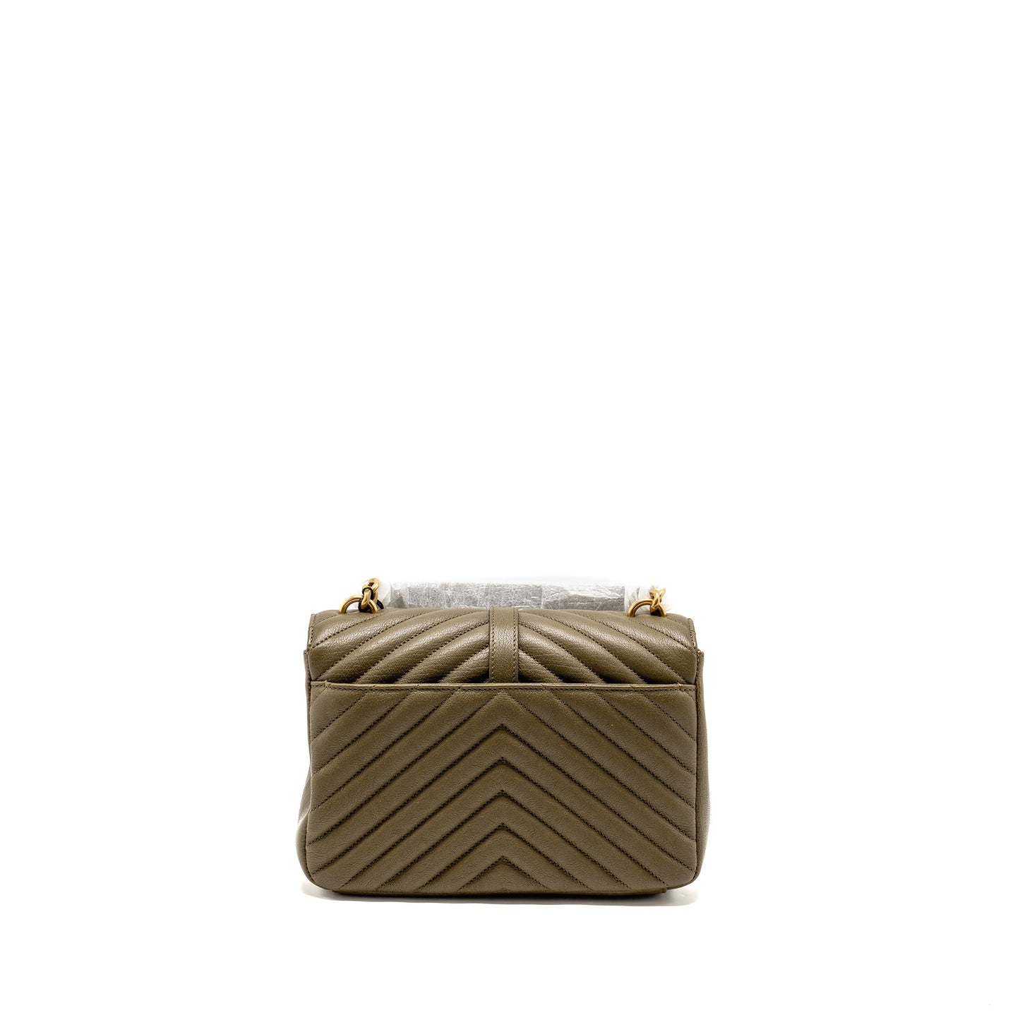 Saint Laurent/ Medium College Purse Quilted Lambskin Anemone Green