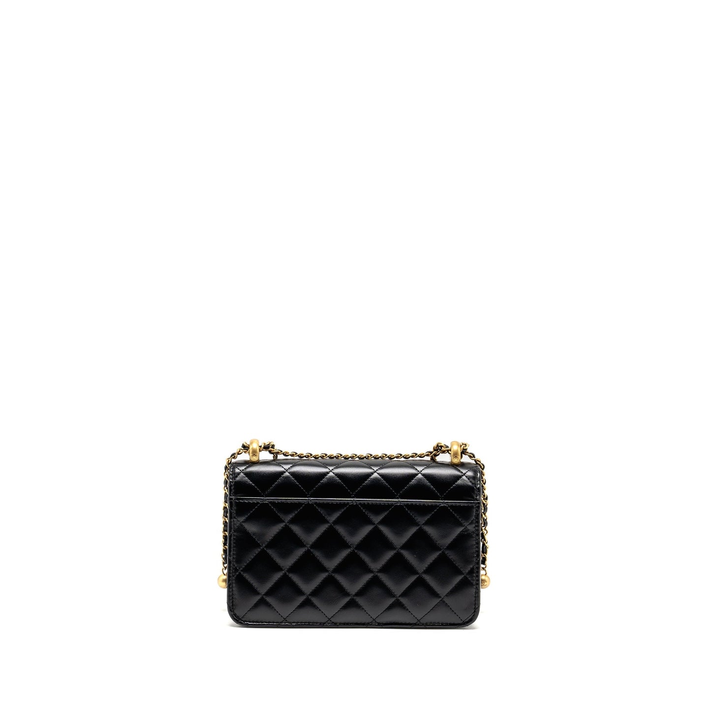 Chanel 24c Gold Crush Wallet On Chain Calfskin Black (microchip)