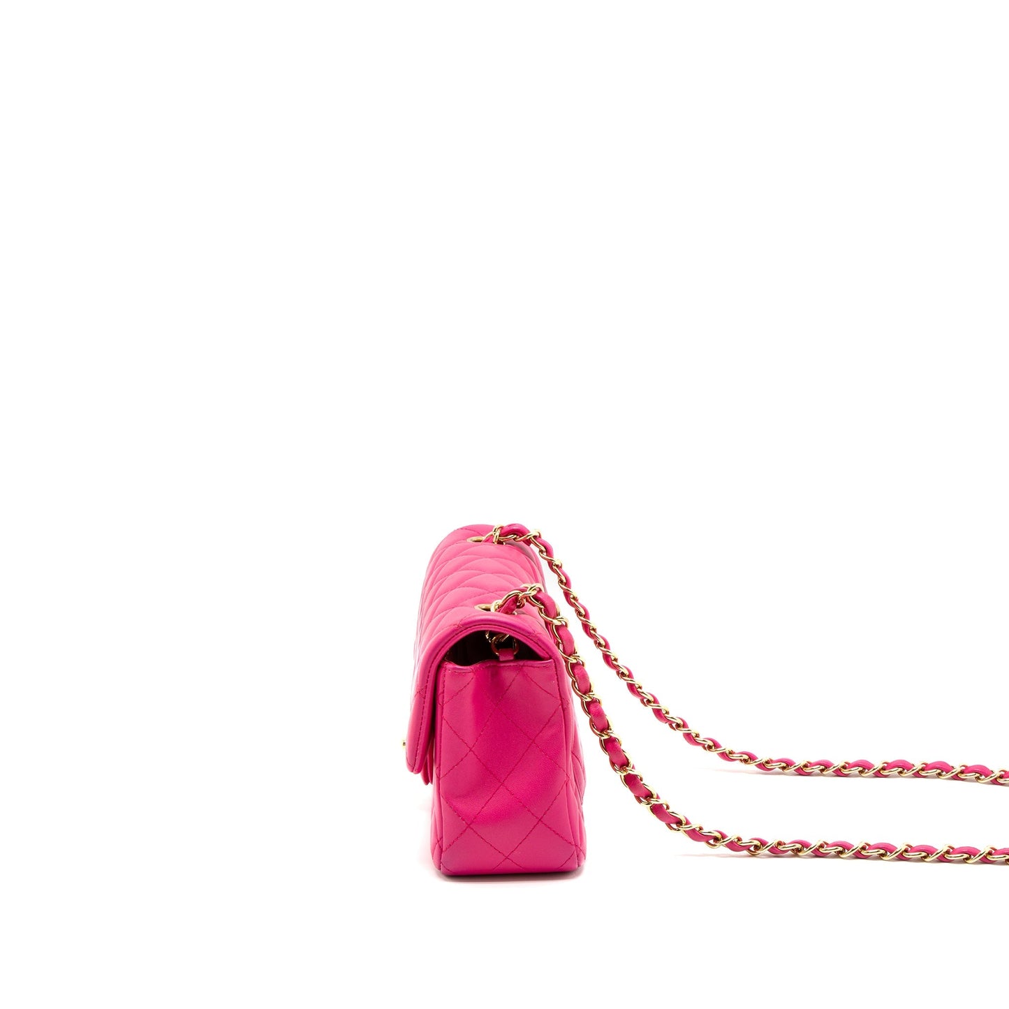 Chanel Mini Rectangular Flap Bag Lambskin Pink L