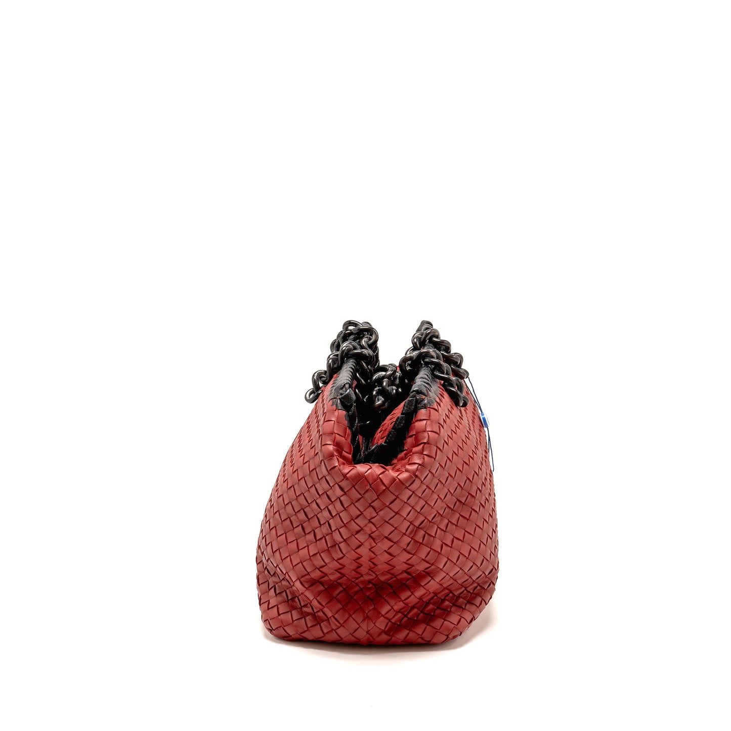 Bottega Veneta Intrecciato Chain Mini Purse Leather Red/Black with Black Hardware