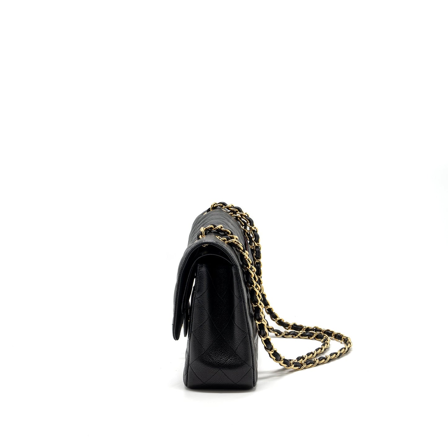 Chanel jumbo classic double flap bag caviar Black