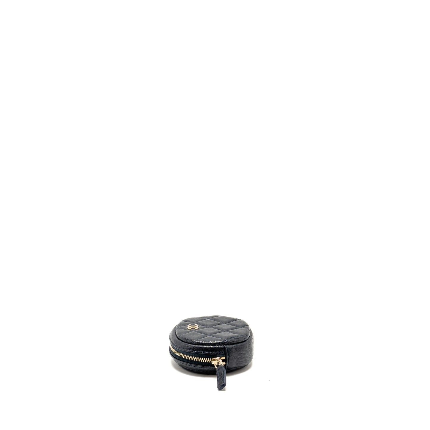 Chanel Mini Zipper Coin Purse Caviar Navy L