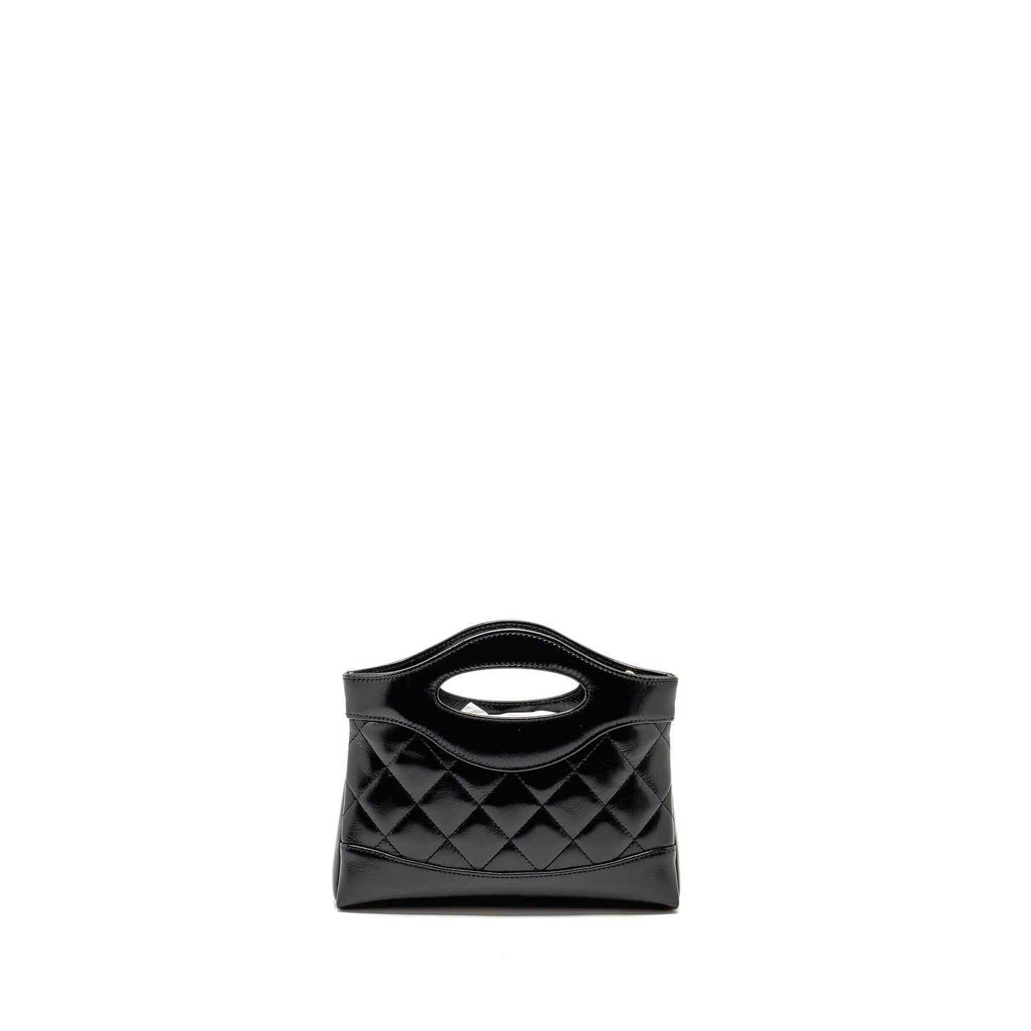 Chanel Mini 31 Clutch with Chain Shiny Calfskin Black L (Microchip)