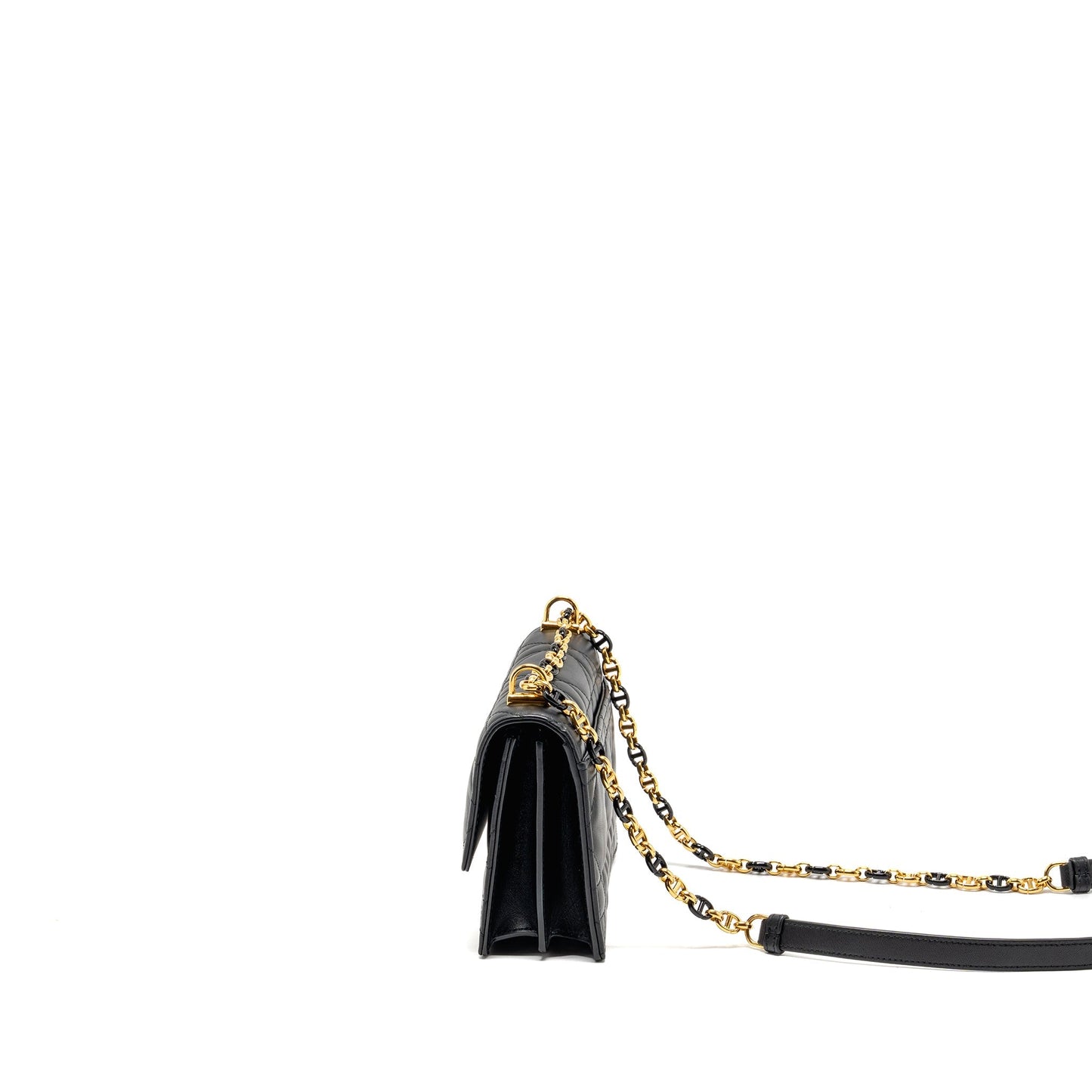 Dior Miss Caro Mini Purse with Chain Lambskin Black Multicolour Hardware