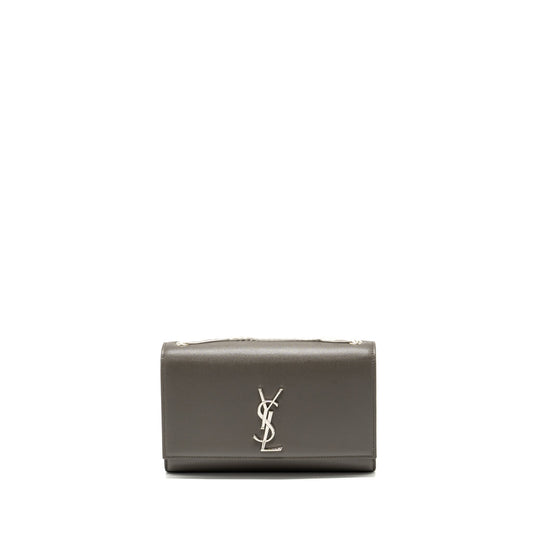 Saint Laurent/ Medium Kate Purse Grained Calfskin Grey