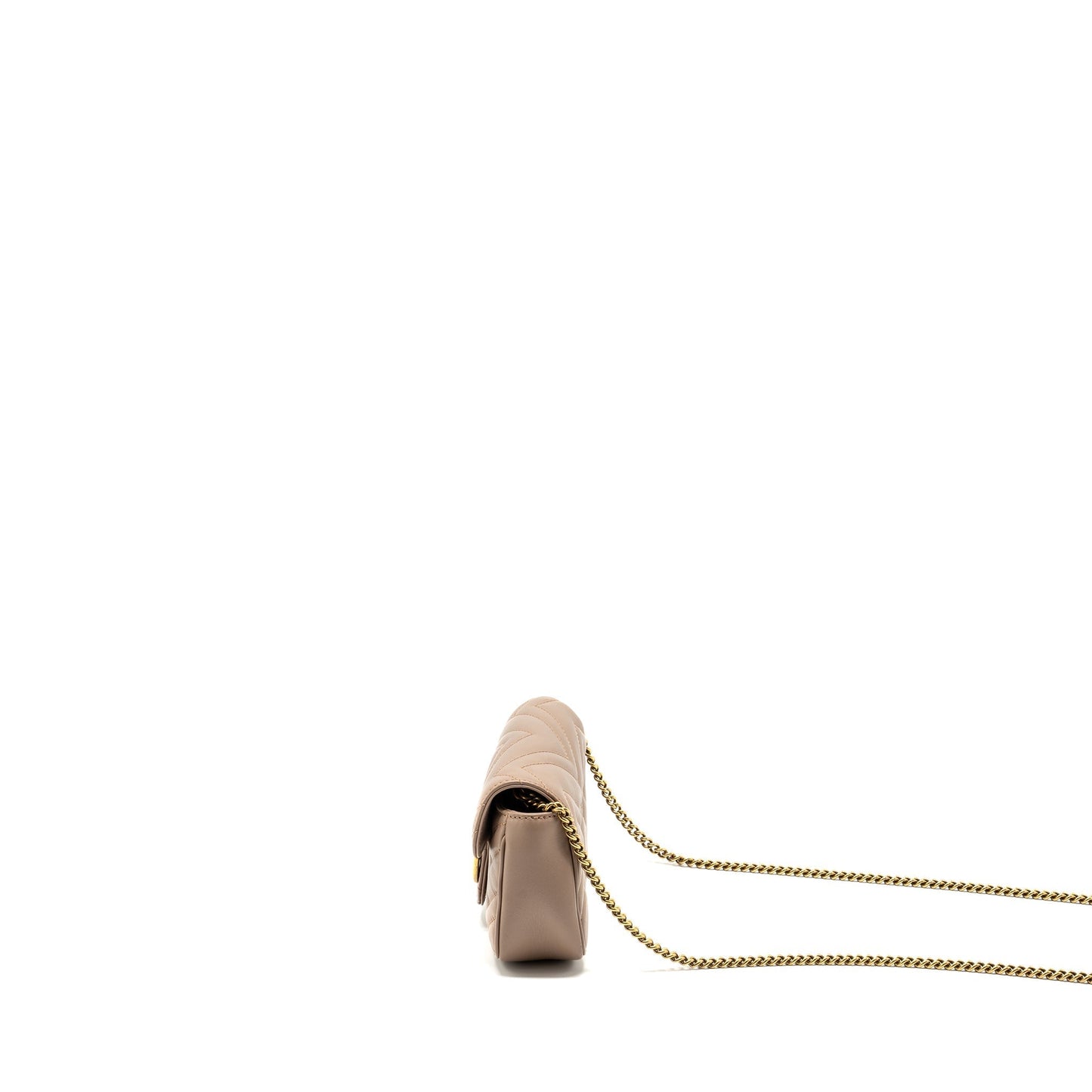 Gucci super mini GG marmont bag calfskin beige