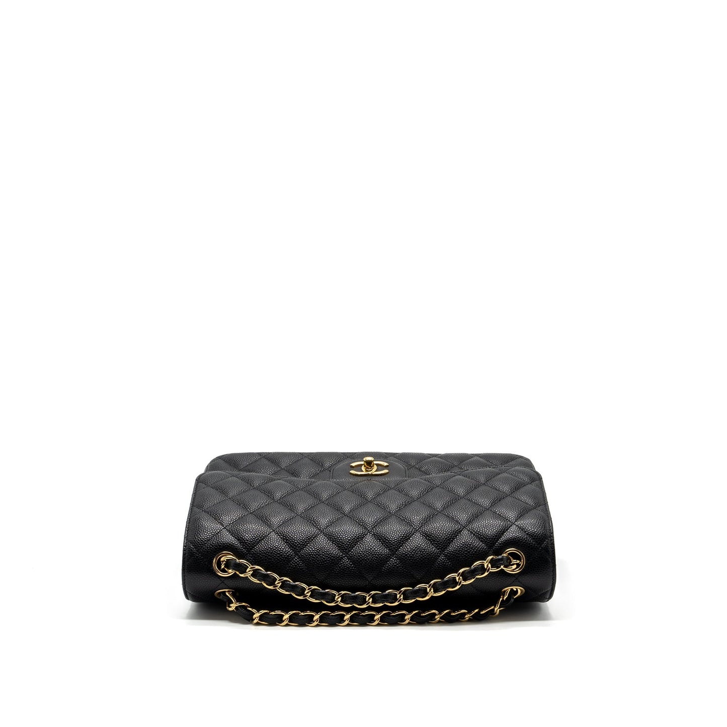 Chanel jumbo classic double flap bag caviar Black