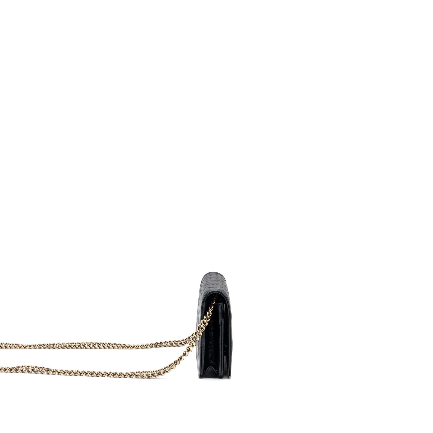 Chanel Boy Wallet On Chain Caviar Black L (microchip)