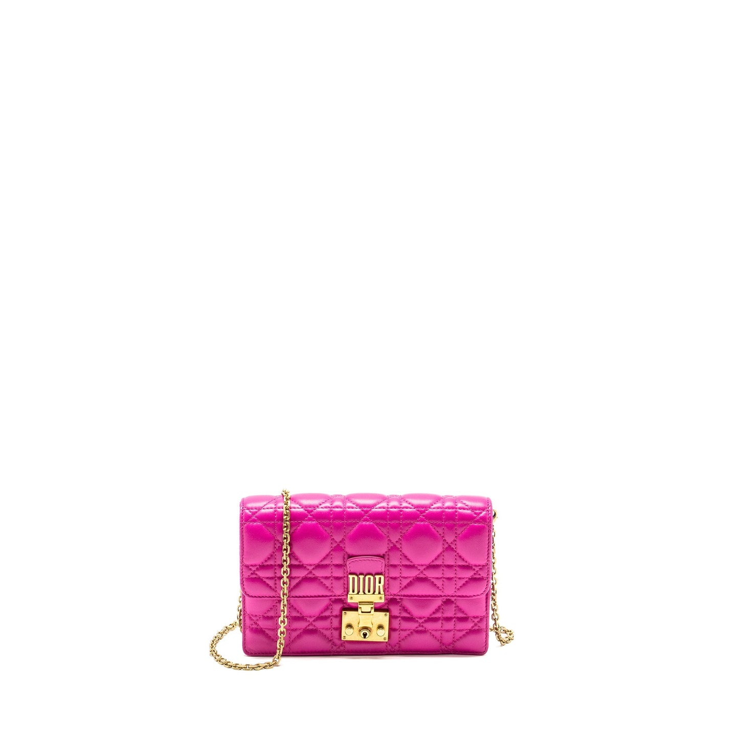 Dior Dioraddict Wallet On Chain Lambskin Pink