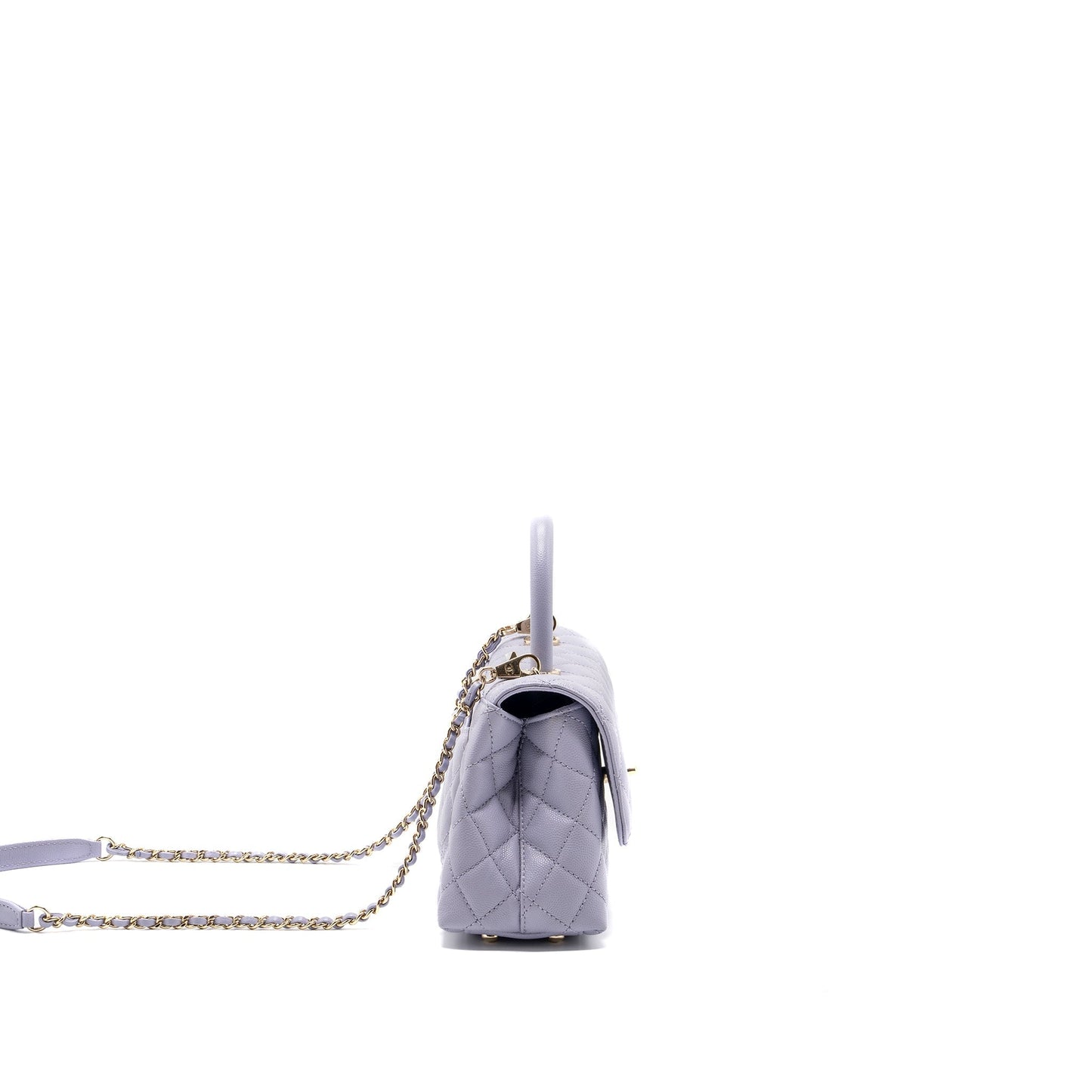 Chanel Small Coco Handle Caviar Light Purple L (Microchip)