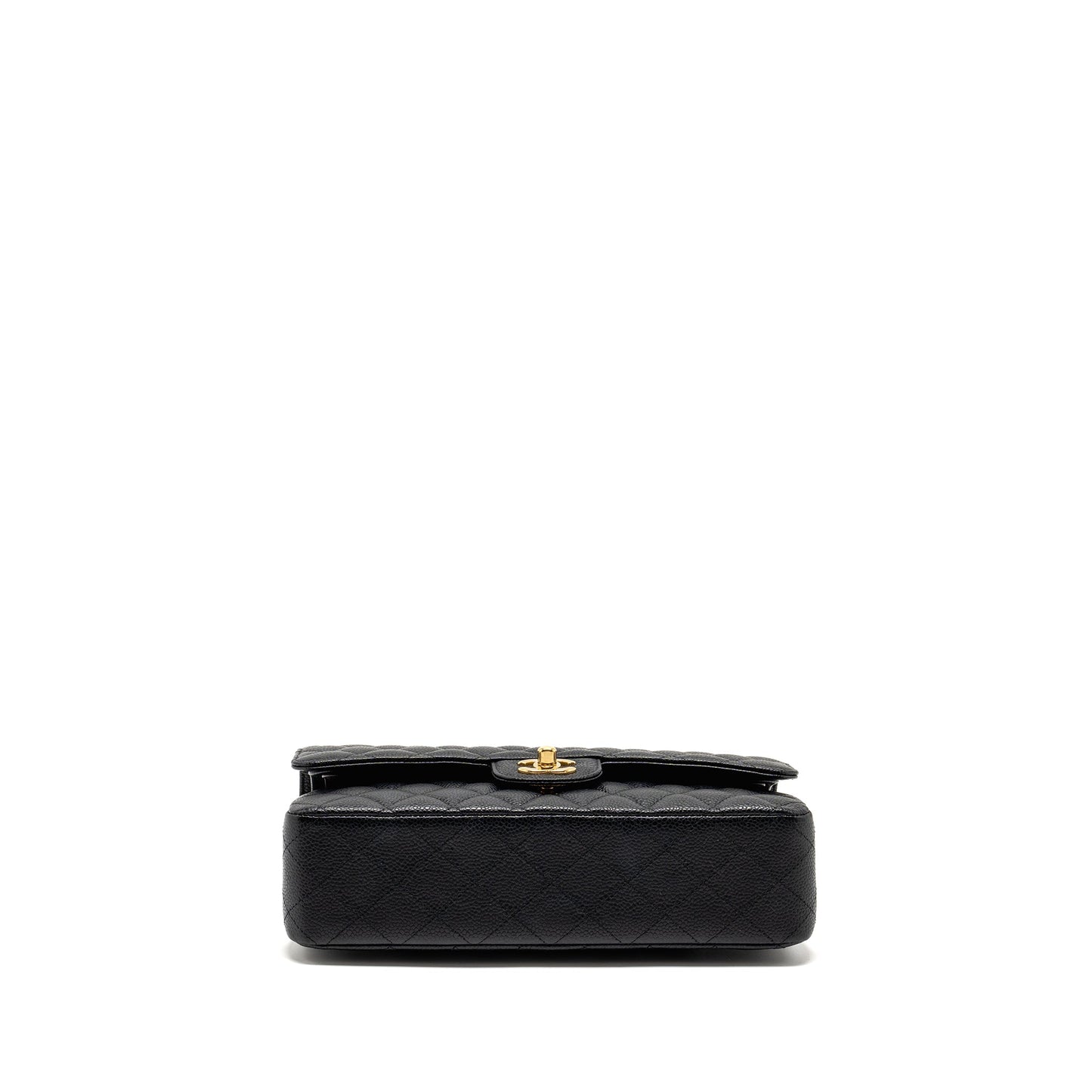 Chanel Medium Classic Double  Flap Bag Caviar  Black