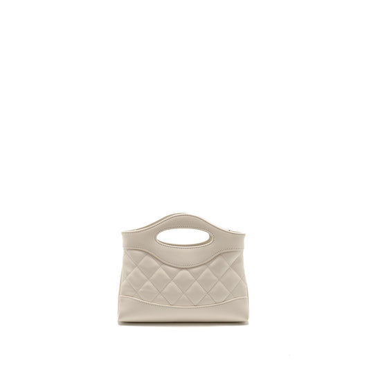 Chanel Mini 31 Clutch With Chain Shiny Lambskin White L (microchip)