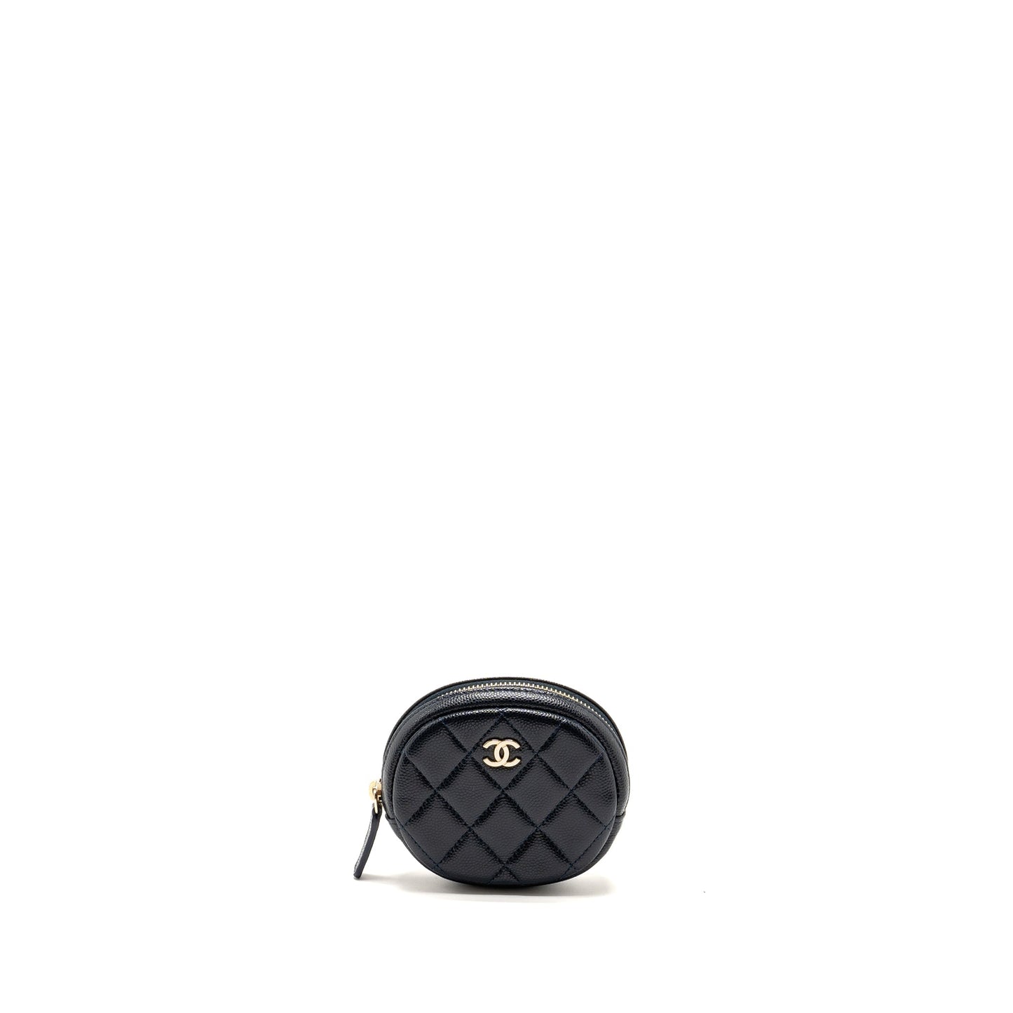 Chanel Mini Zipper Coin Purse Caviar Navy L