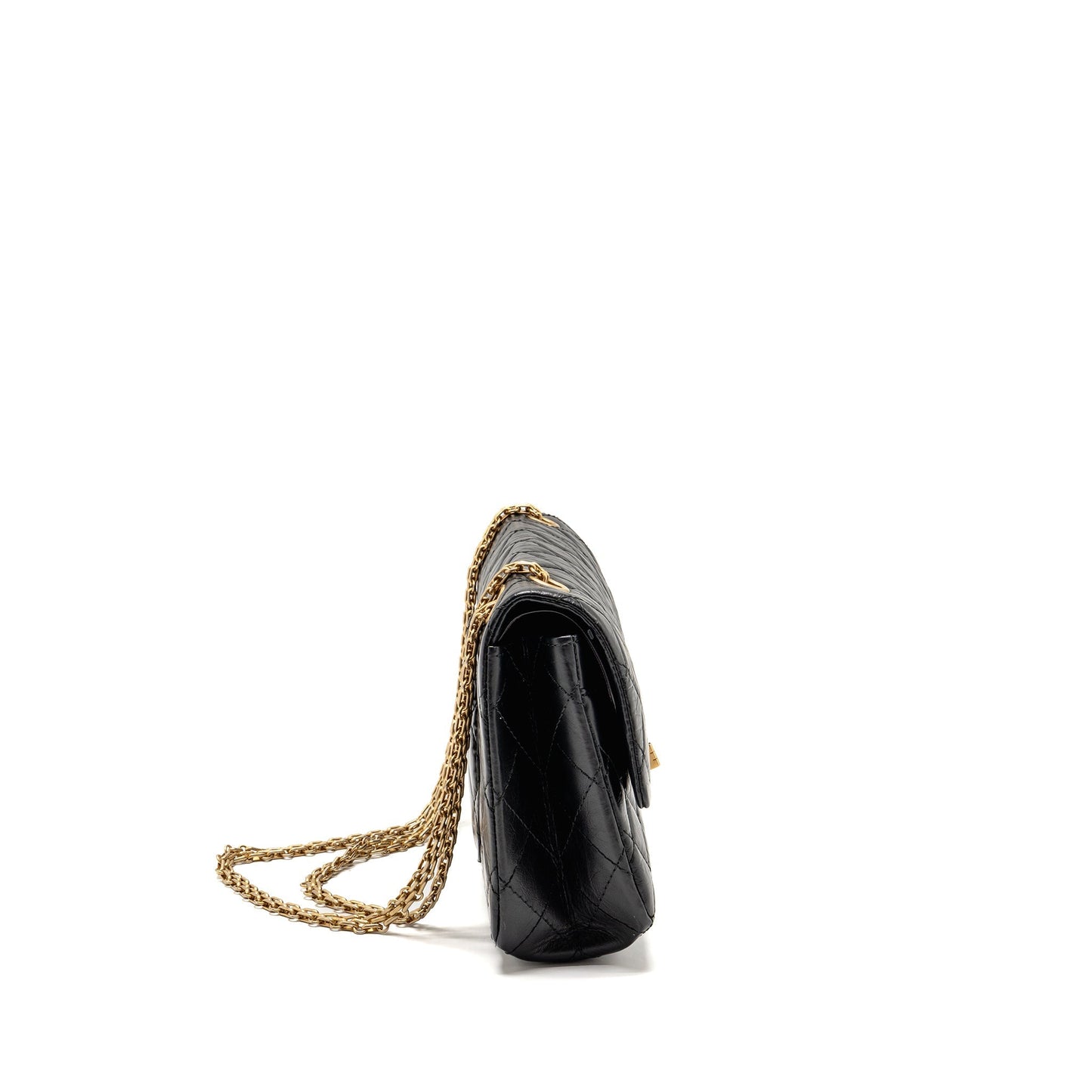 CHANEL Large 2.55 Reissue Flap Bag Aged Calfskin Black