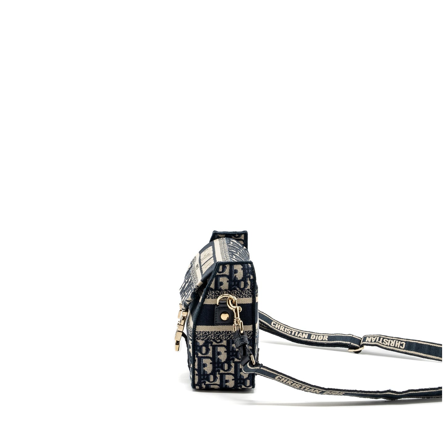 Dior Small Diorcamp Purse Blue Dior Oblique Embroidery