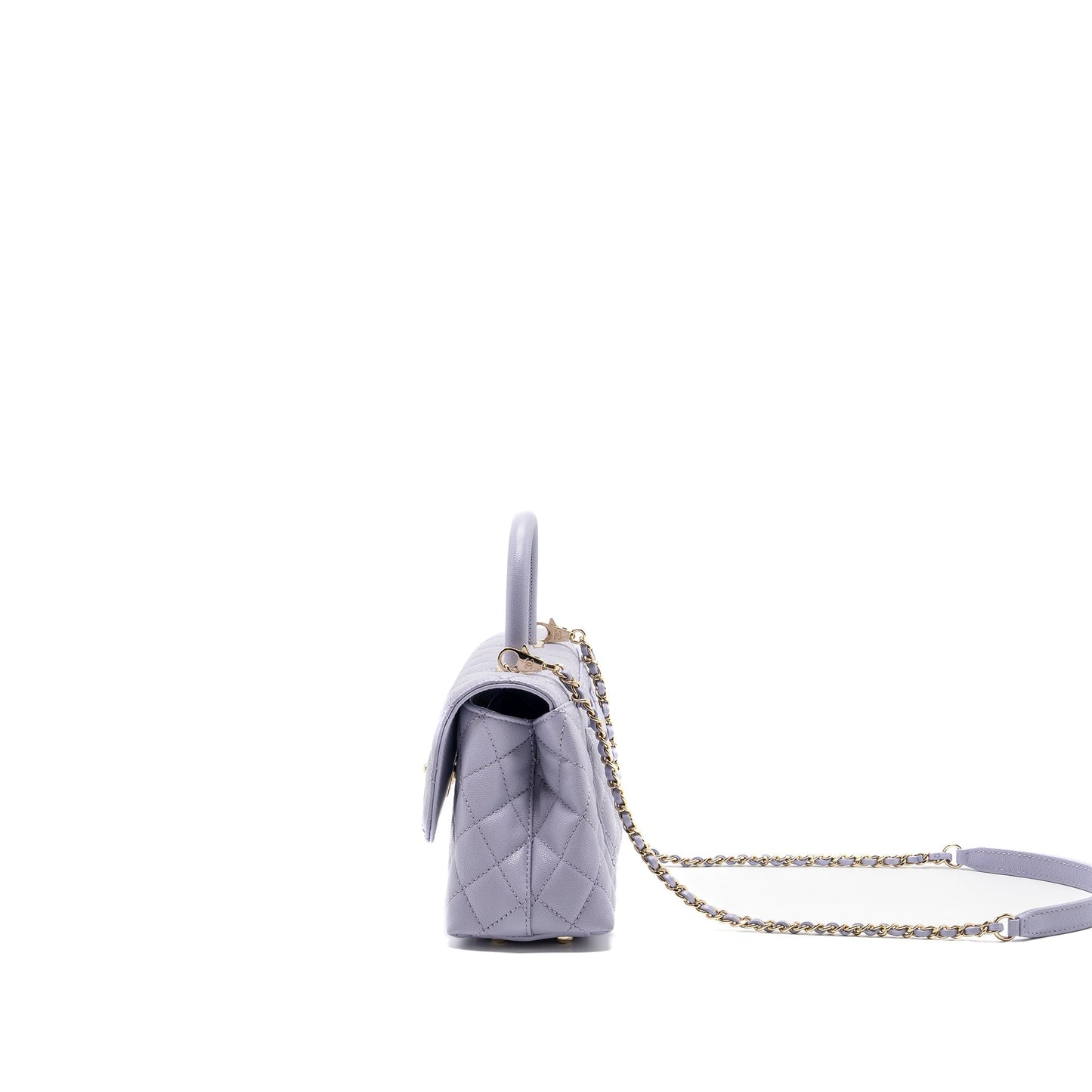 Chanel Small Coco Handle Caviar Light Purple L (Microchip)