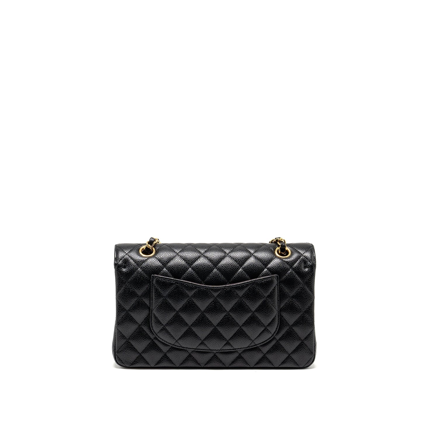 Chanel Medium Classic Double  Flap Bag Caviar  Black