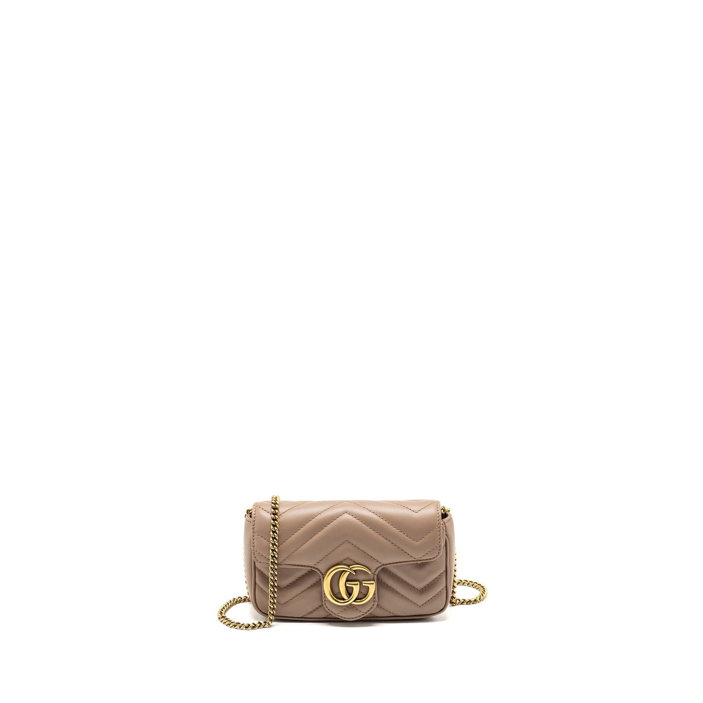 Gucci super mini GG marmont bag calfskin beige