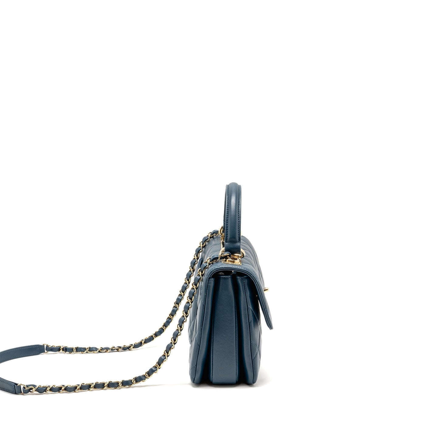 Chanel Small Trendy CC Flap Bag Lambskin Blue