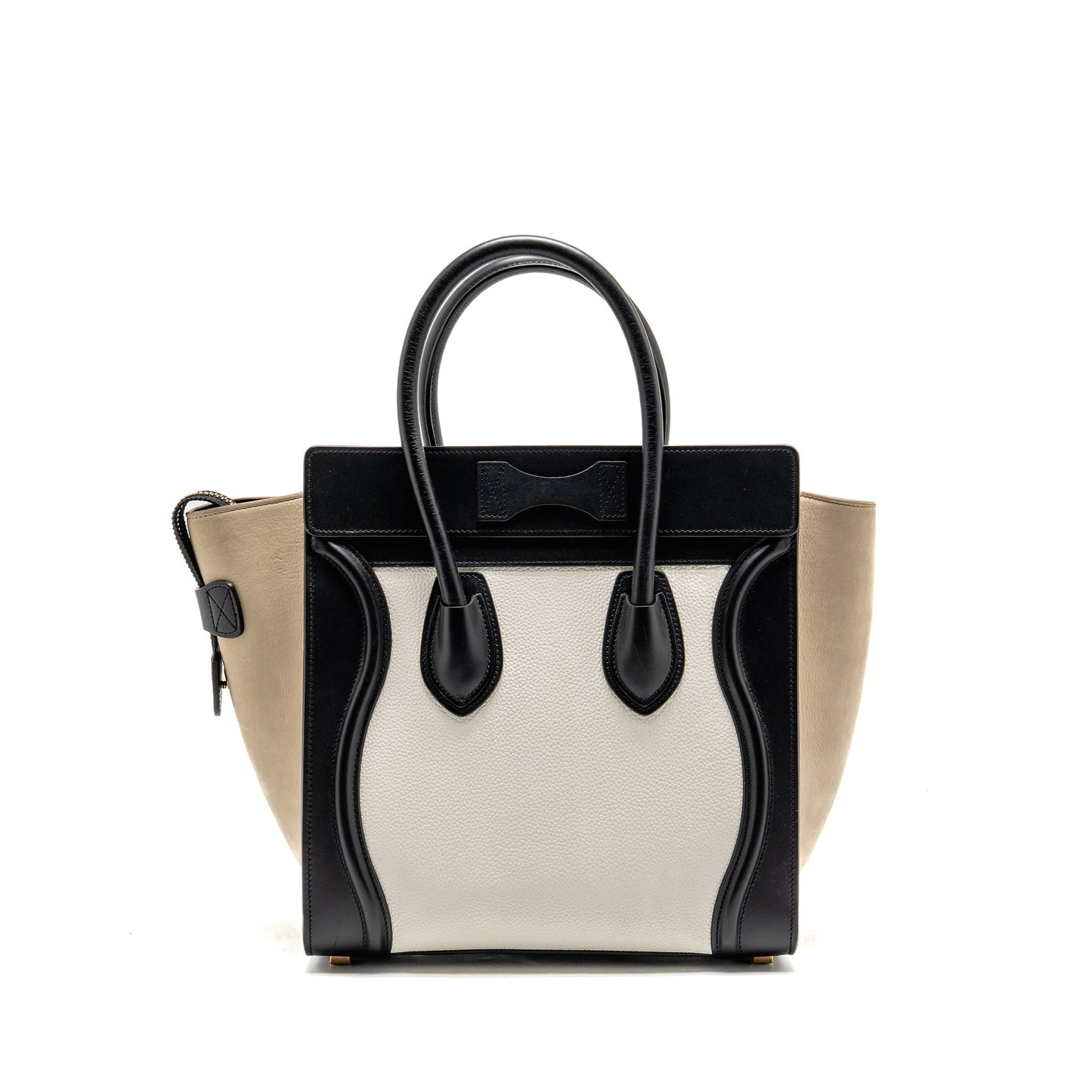 Celine Micro Luggage Purse Calfskin White/Multicolour