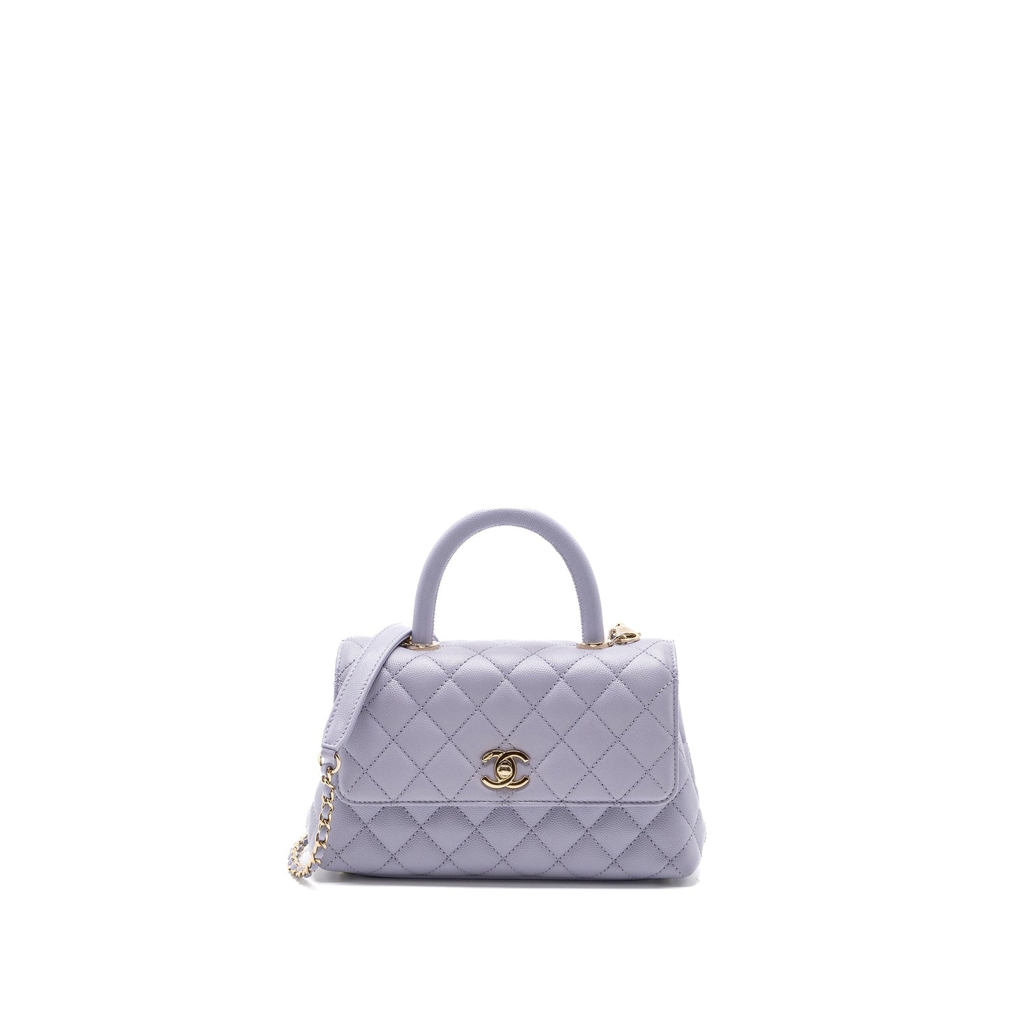 Chanel Small Coco Handle Caviar Light Purple L (Microchip)