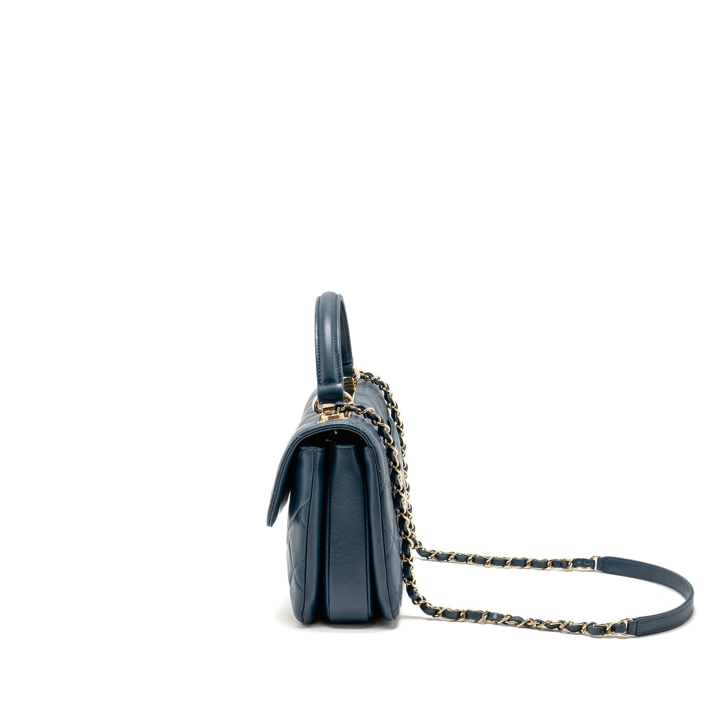 Chanel Small Trendy CC Flap Bag Lambskin Blue