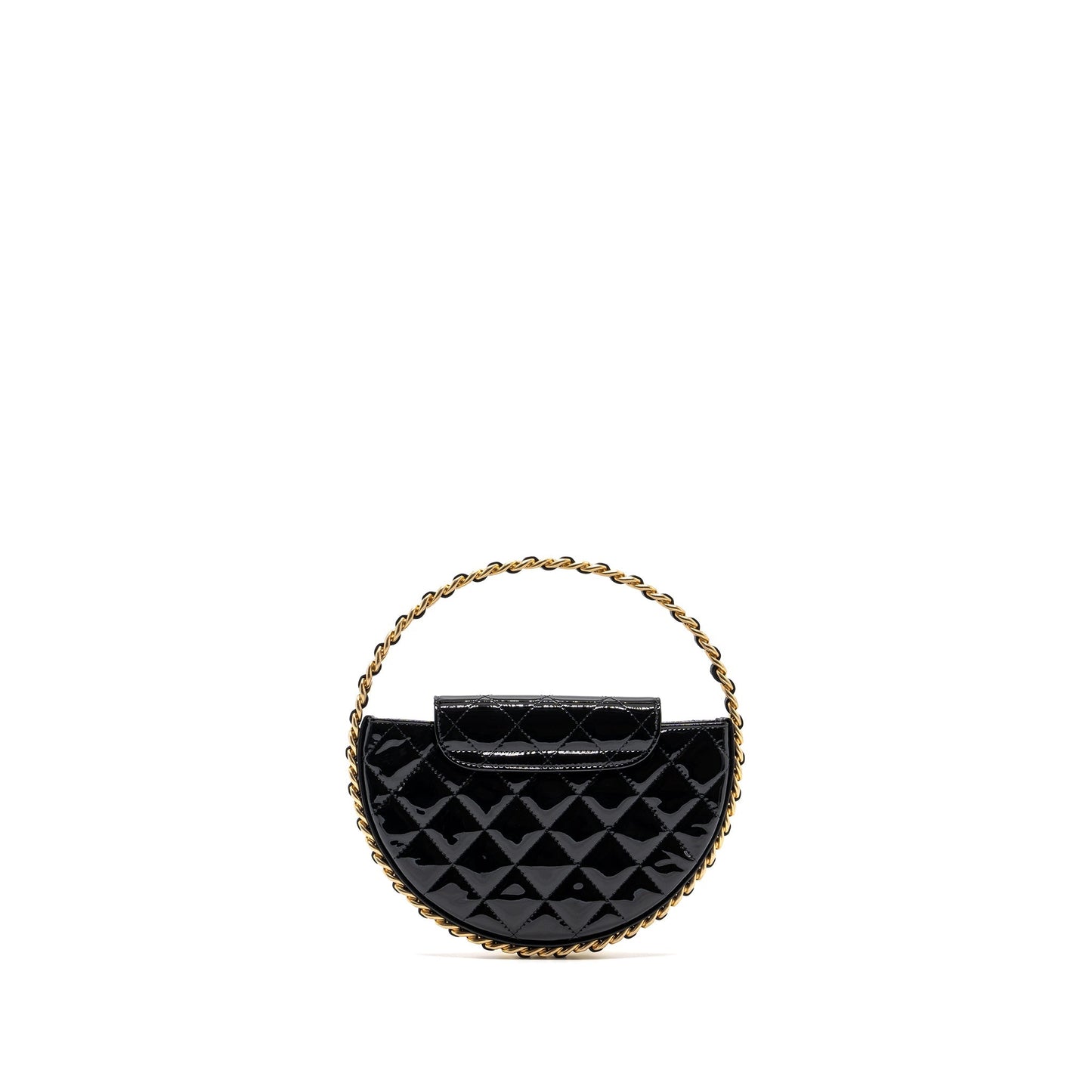 Chanel 23K hoop bag patent black  (microchip)