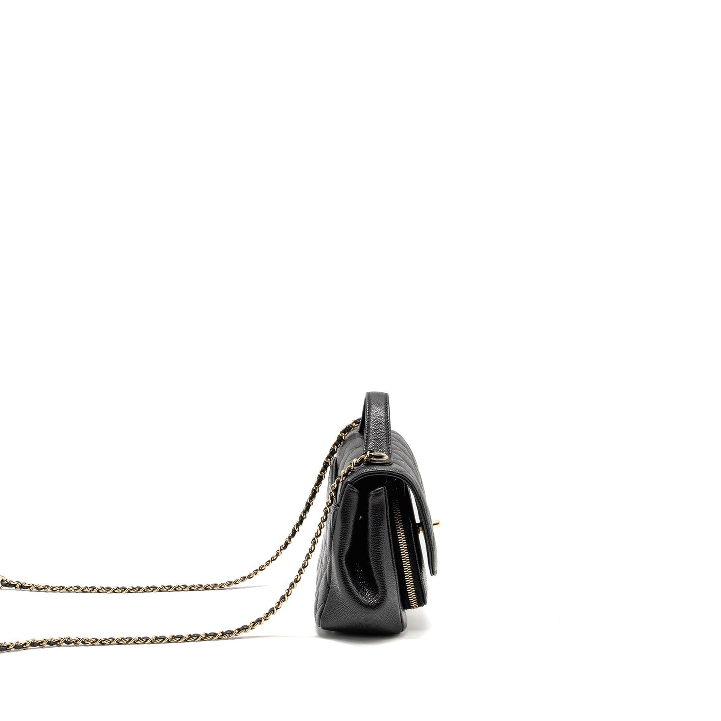Chanel Small Business Affinity Caviar Black L (Microchip)