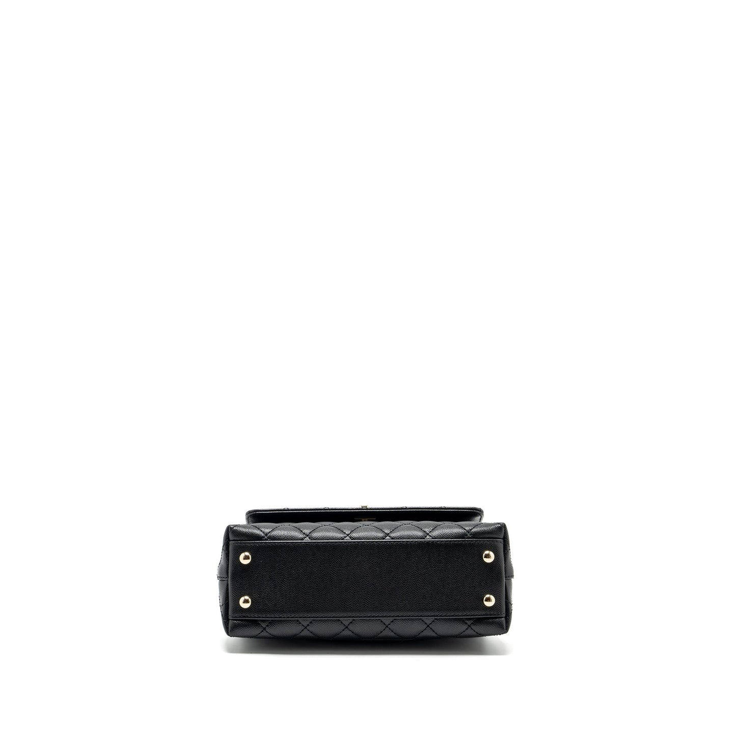 Chanel Small Coco Handle Caviar black L (microchip)