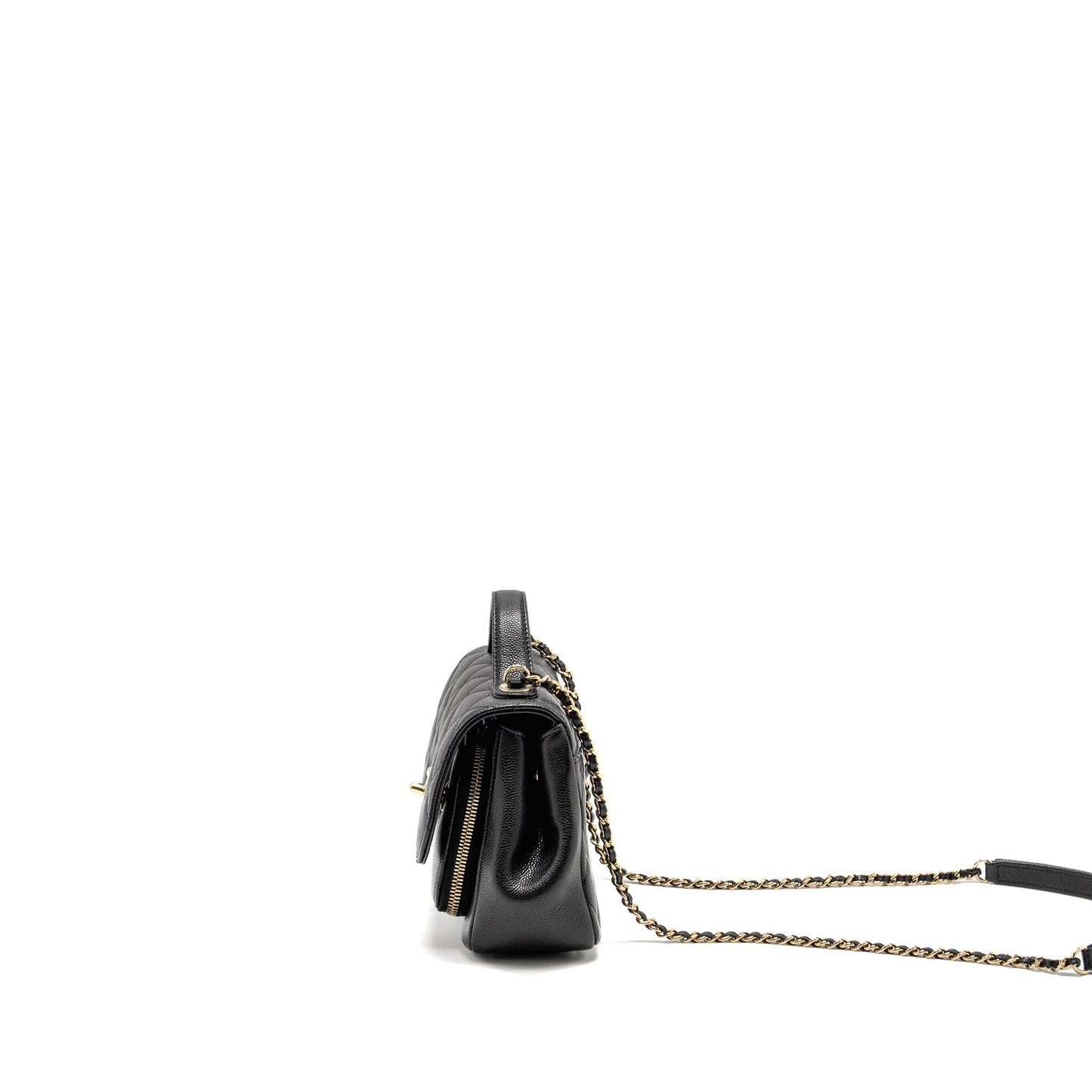 Chanel Small Business Affinity Caviar Black L (Microchip)