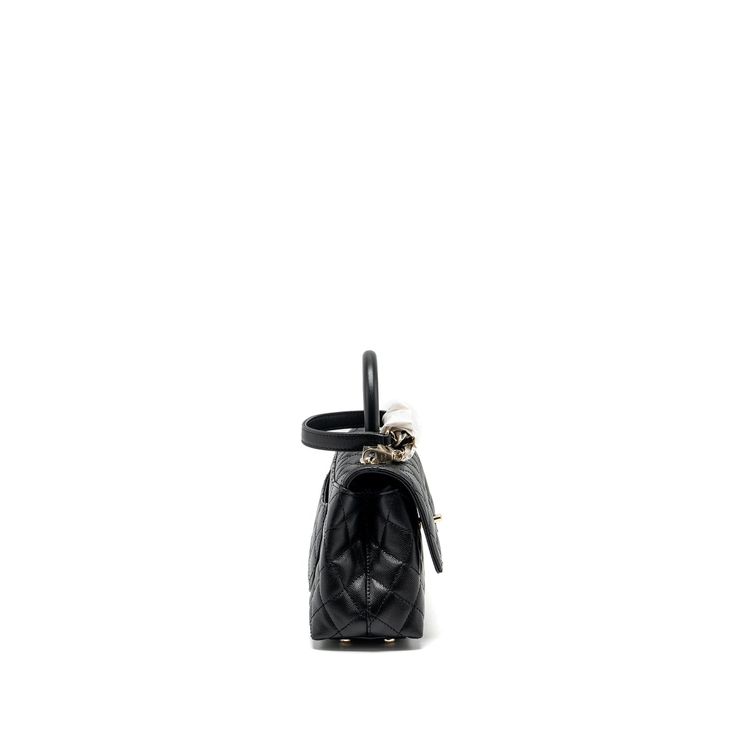 Chanel Small Coco Handle Caviar black L (microchip)