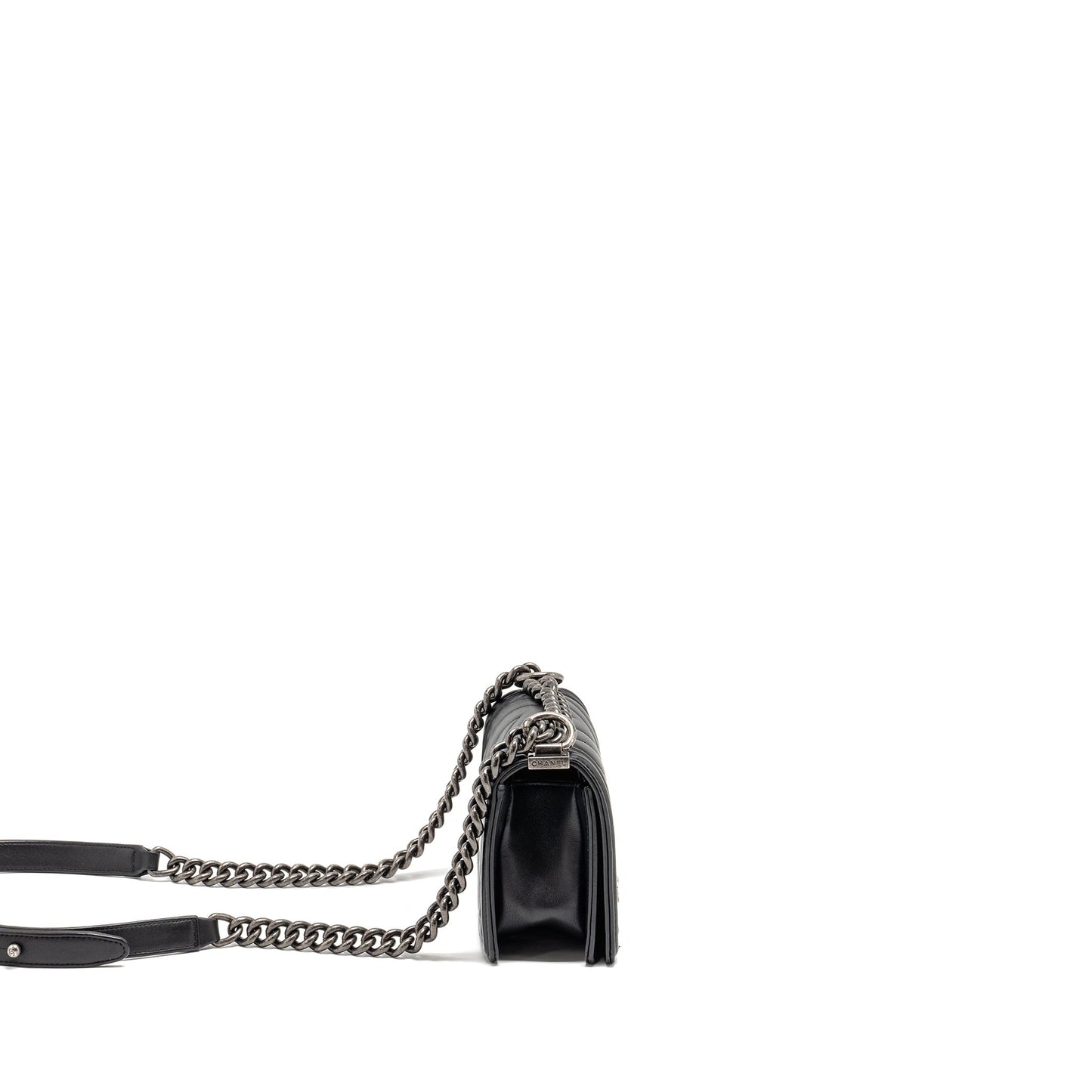 Chanel Small Boy Bag Lambskin Black Ruthenium