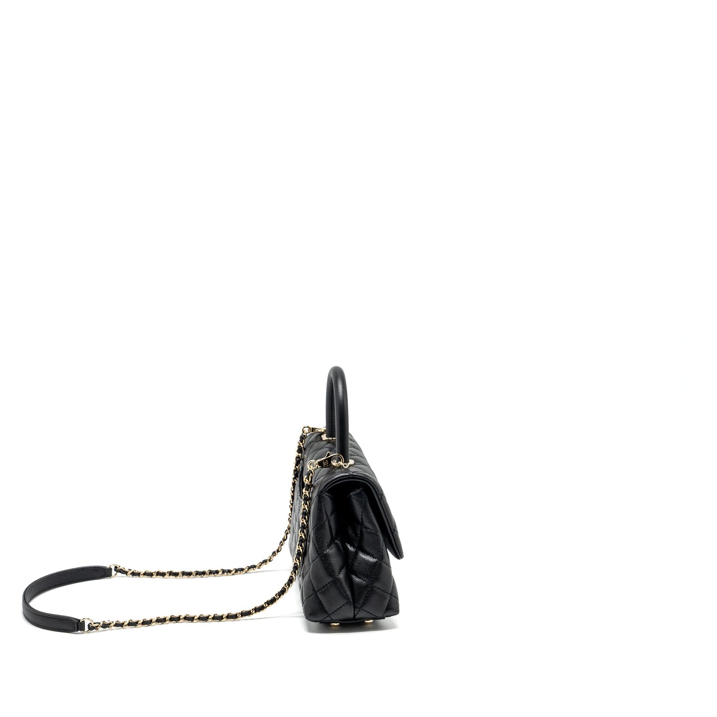 Chanel Small Coco Handle Caviar black L
