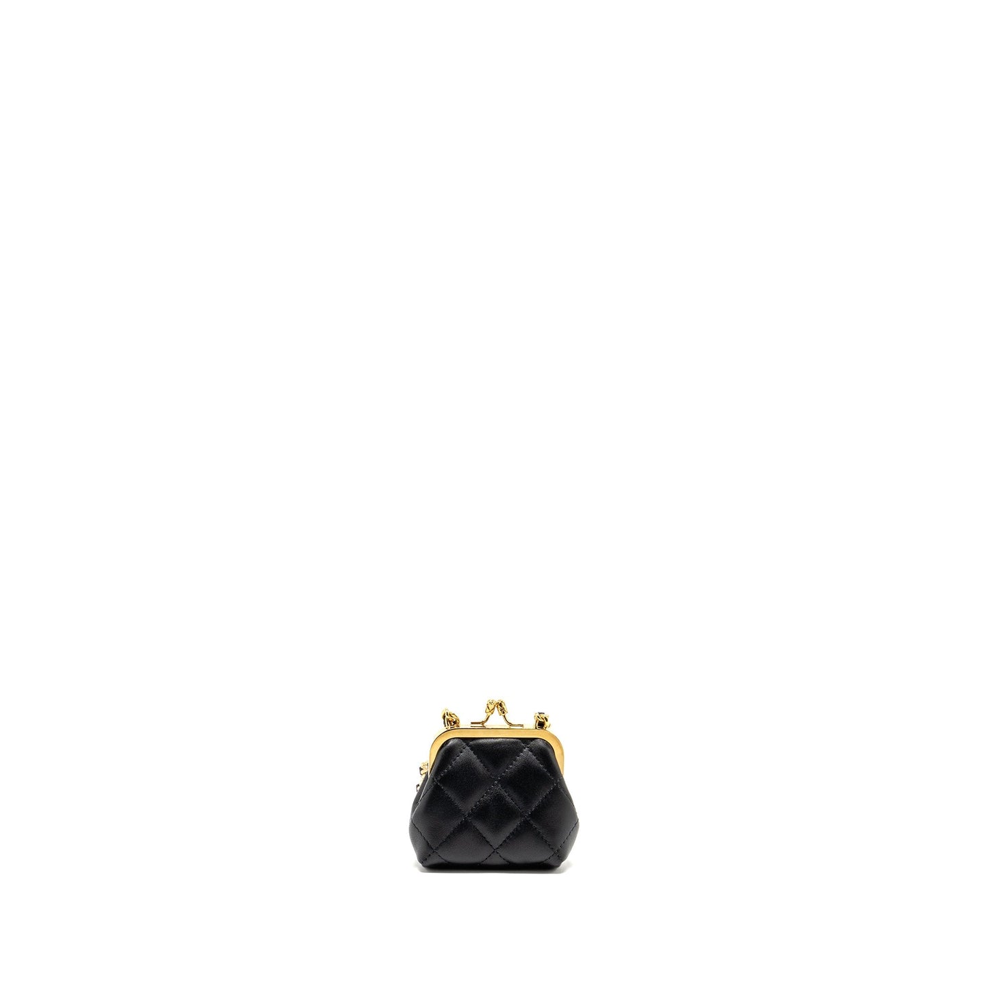 Chanel 23p Mini Coin Purse with Chain Calfskin Black L(microchip)