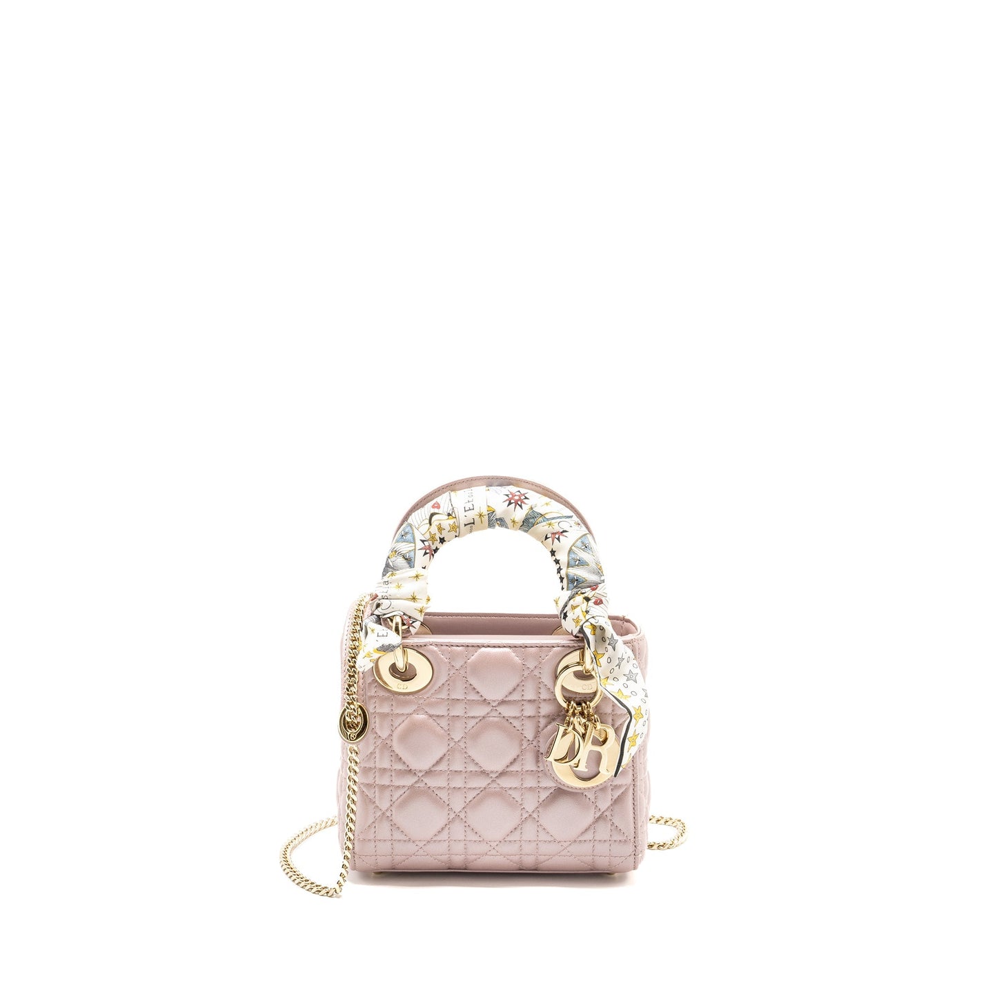 Dior Mini Lady Dior Lambskin Lotus Pink