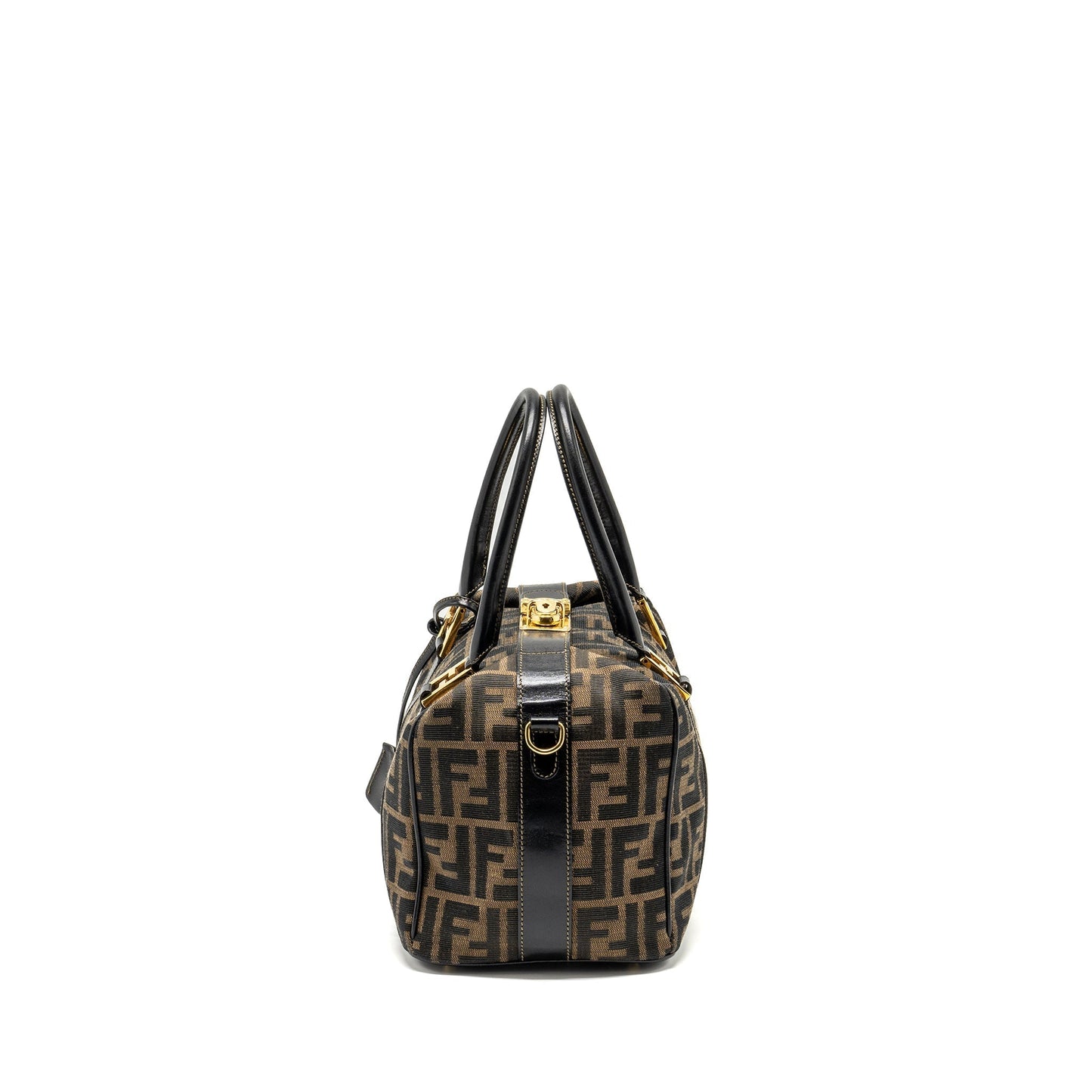Fendi Vintage handle bowling Purse canvas brown